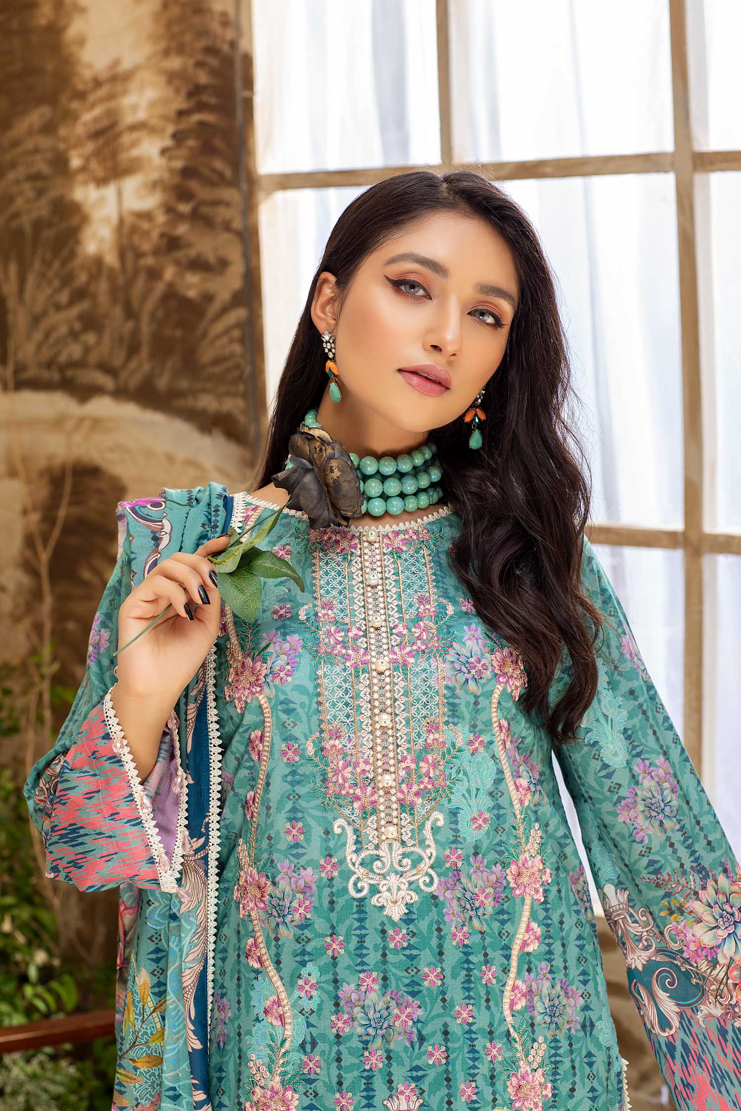 Emory - Digital Printed And Embroidered Lawn 3PC - Image 5