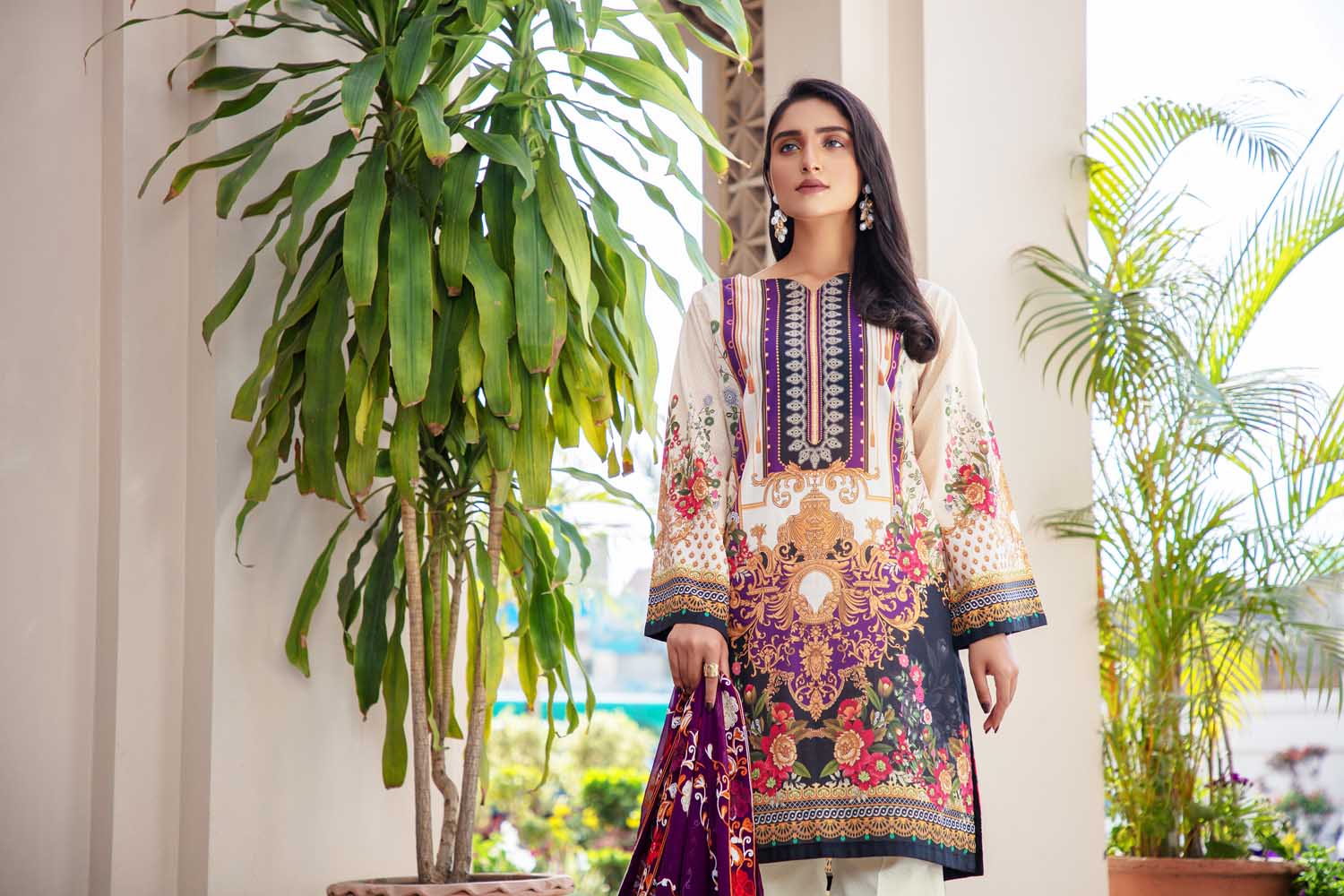 Endearing - Digital Printed & Embroidered Lawn 3PC - Image 2