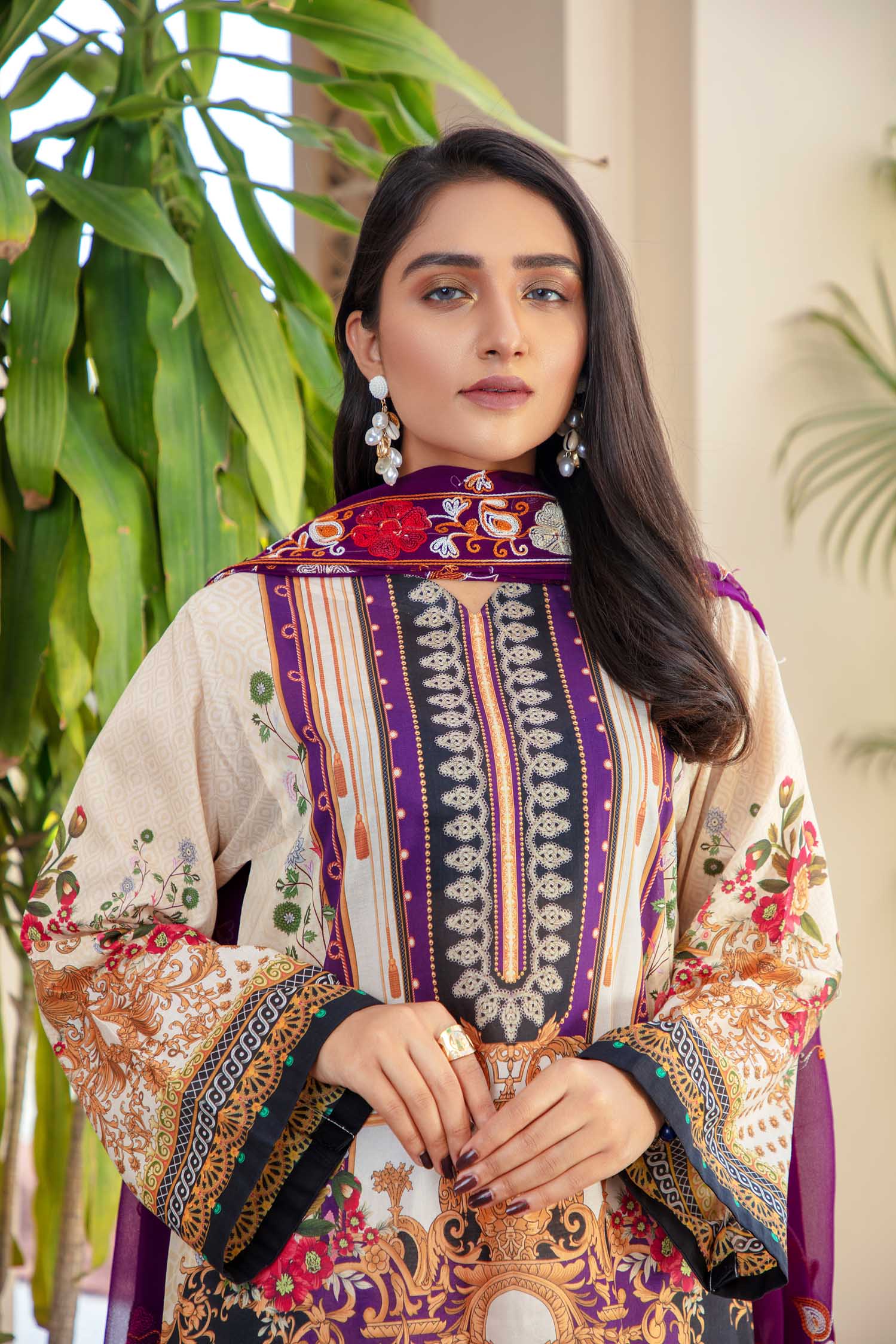 Endearing - Digital Printed & Embroidered Lawn 3PC - Image 4