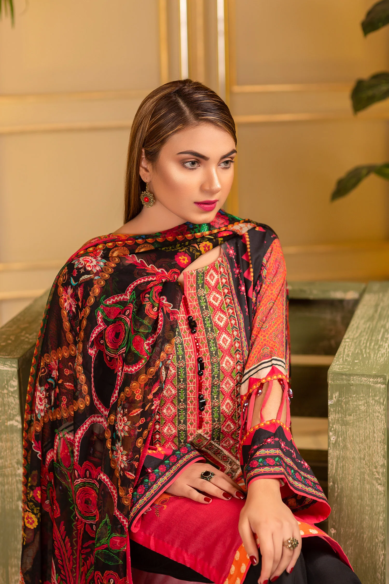 Engrossing - Digital Printed and Embroidered Suvic Lawn 3PC - Image 4