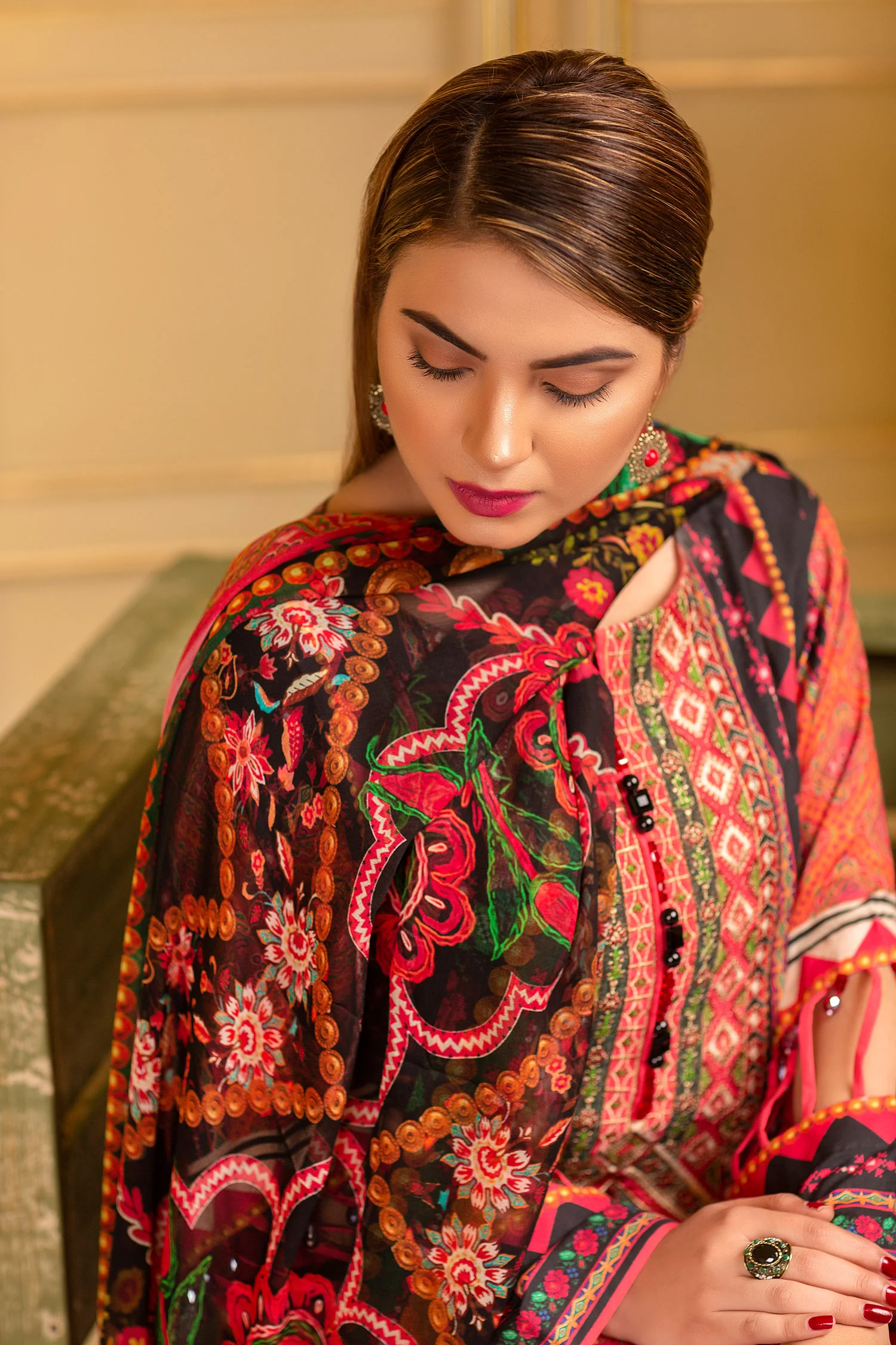 Engrossing - Digital Printed and Embroidered Suvic Lawn 3PC - Image 5