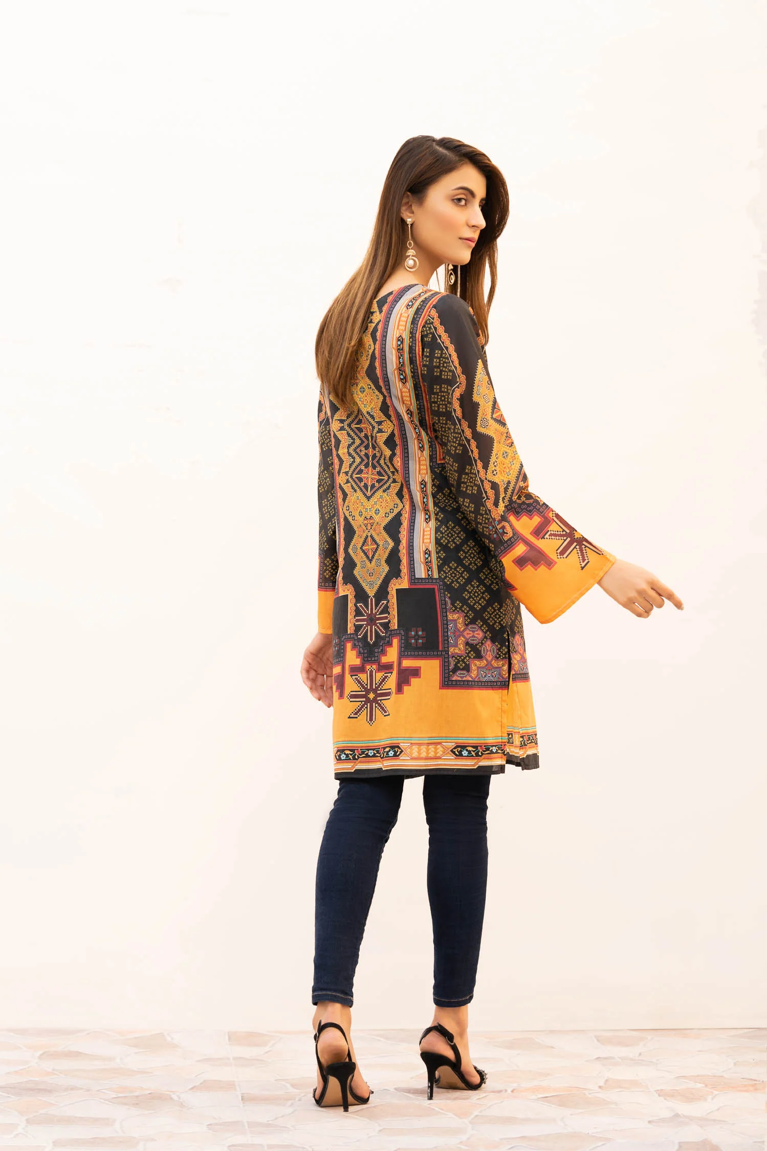 Erato - Digital Printed Stitched Lawn Kurti - Image 2