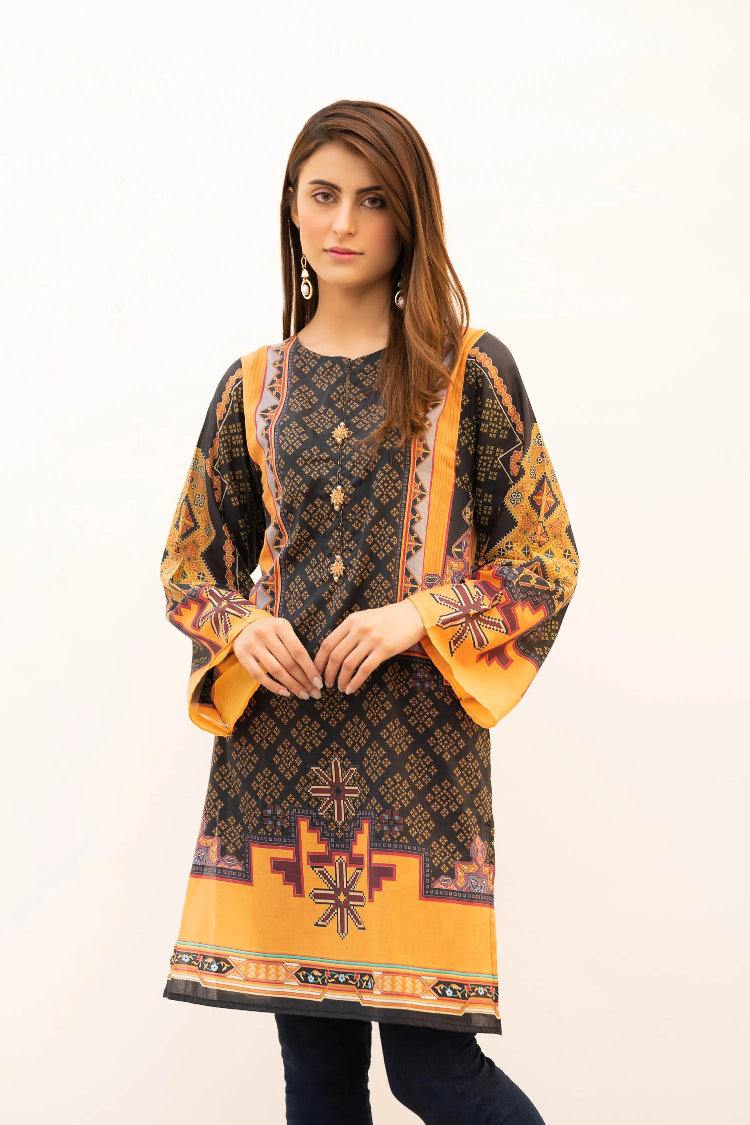 Erato - Digital Printed Stitched Lawn Kurti - Image 3