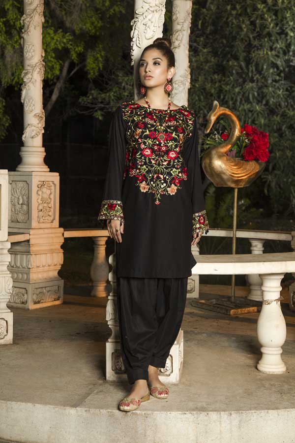 Erubescent Black - Stitched  Kurti - Image 4