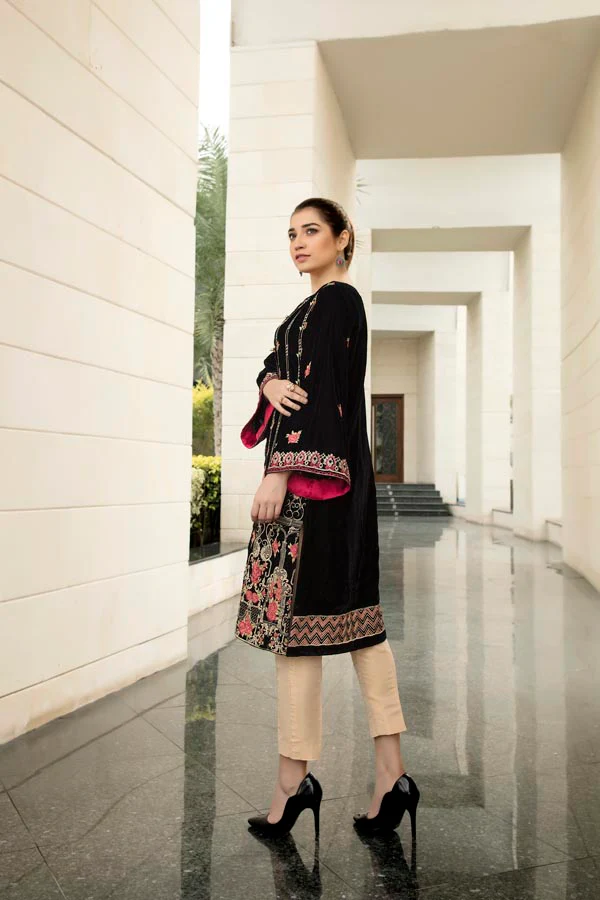 Erva - Embroidered Velvet Un-Stitched (2 Piece) - Image 2