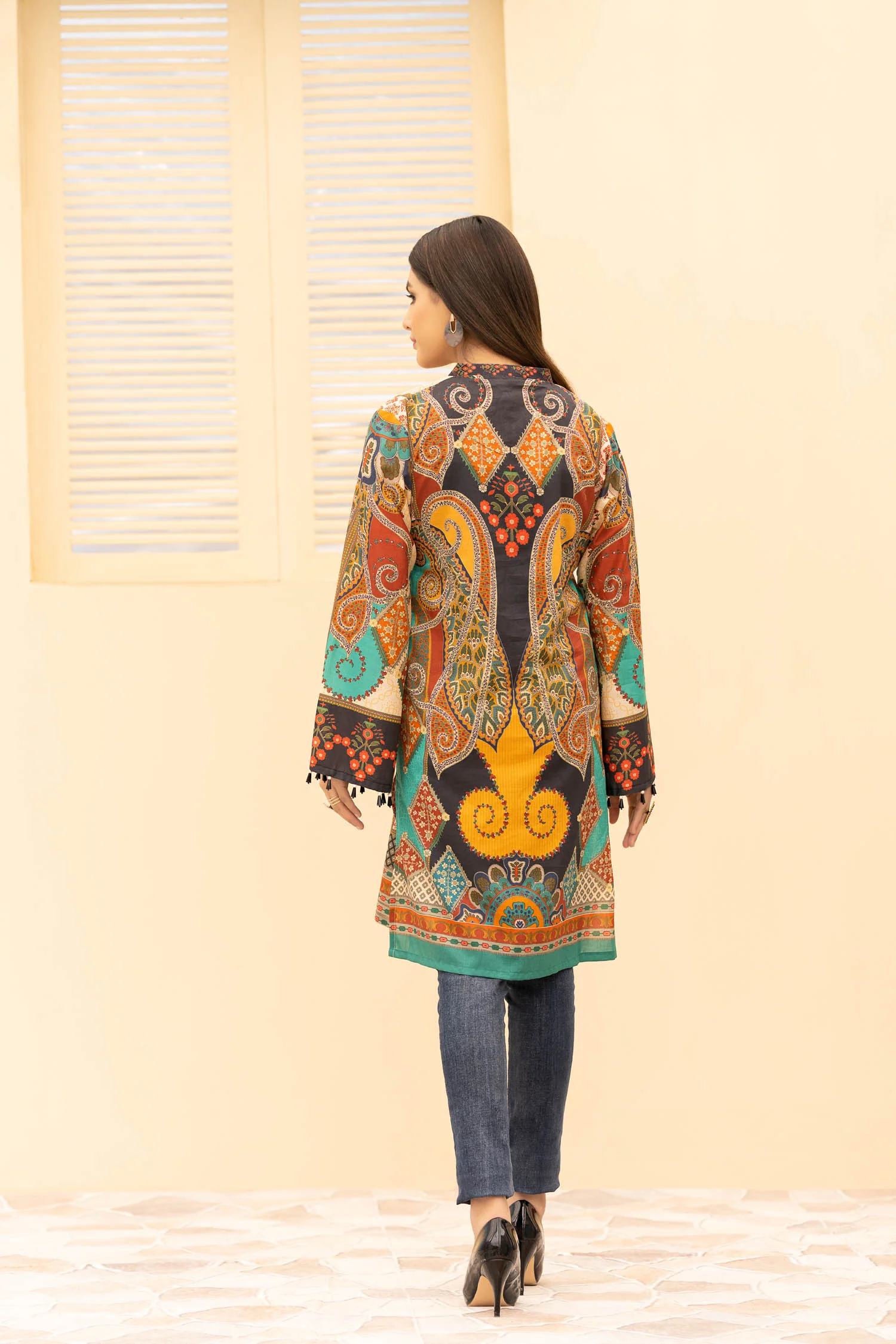 Esen - Digital Printed Stitched Lawn Kurti - Image 2