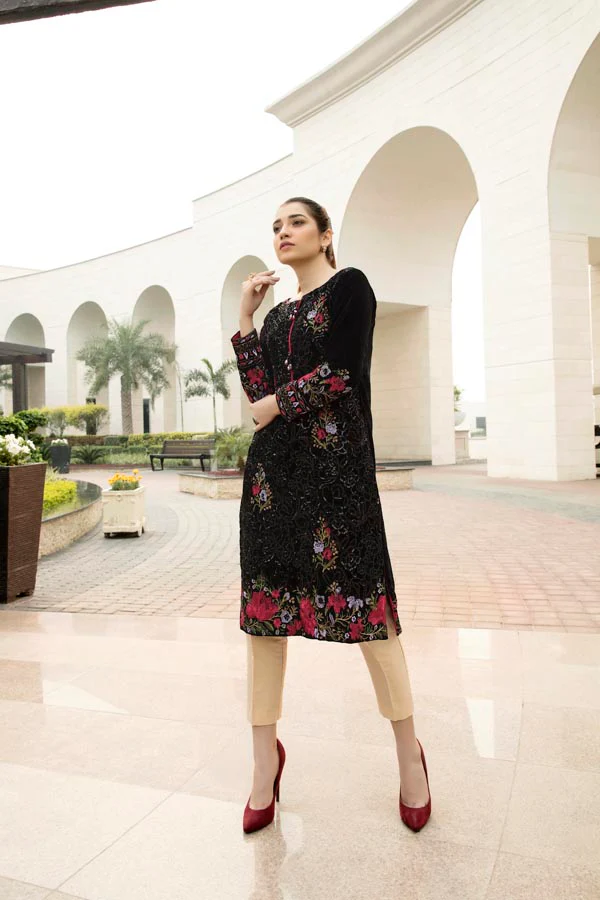 Esila - Embroidered Velvet Un-Stitched (2 Piece)