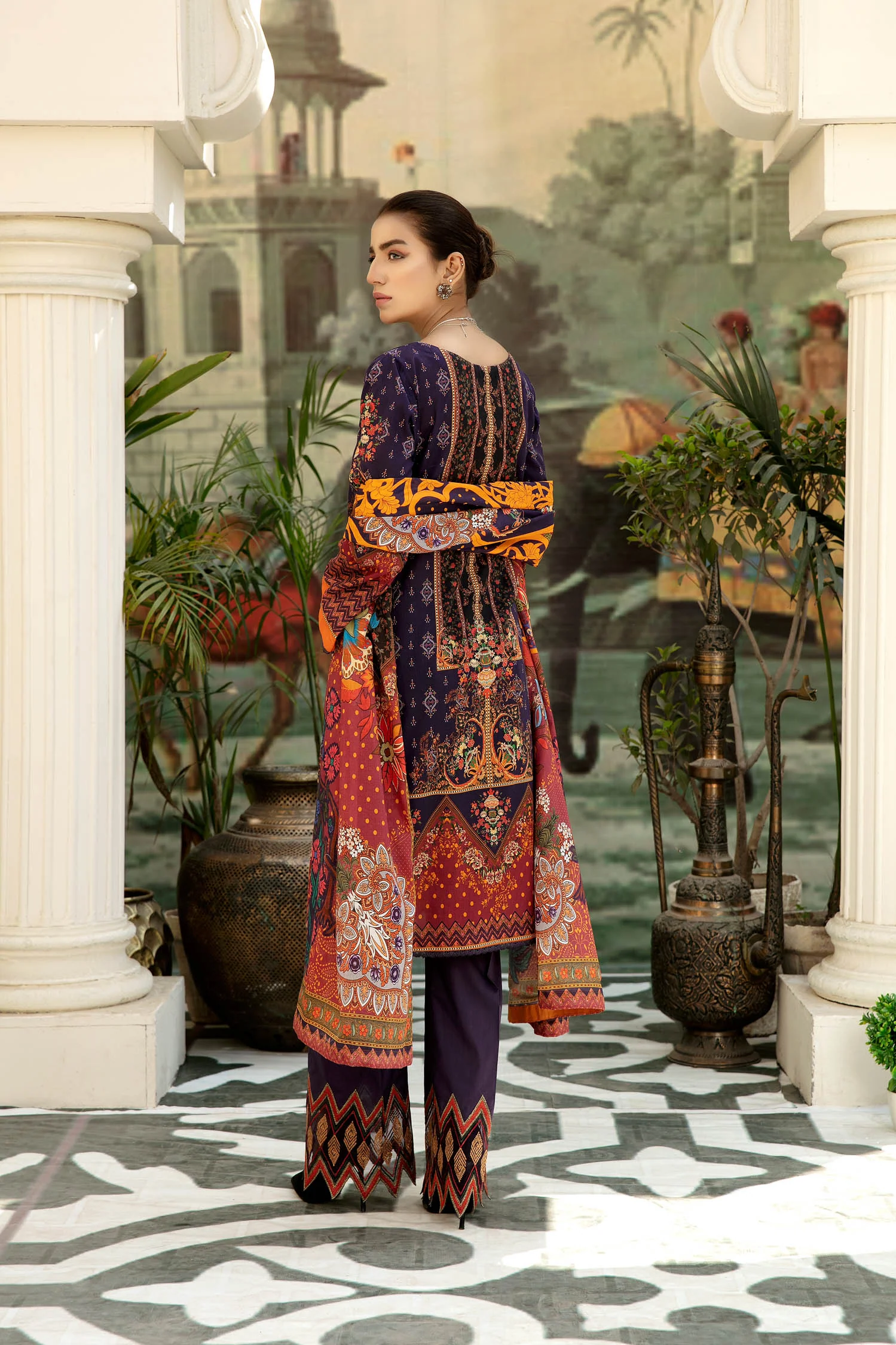 Ethnic Charm - Digital Printed & Embroidered Lawn 3PC - Image 3