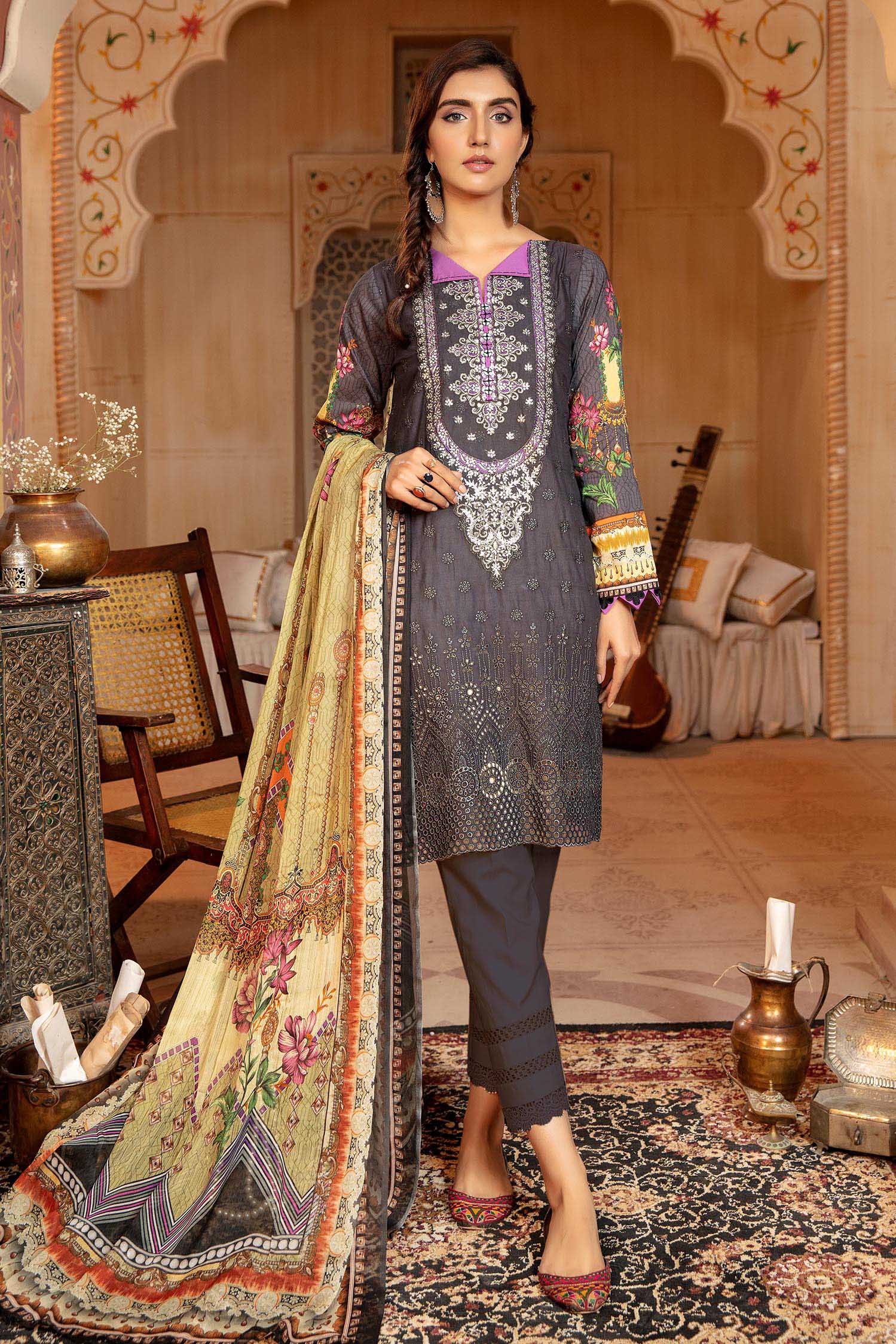 Fairy Trod - Schiffli Embroidered Lawn 3PC