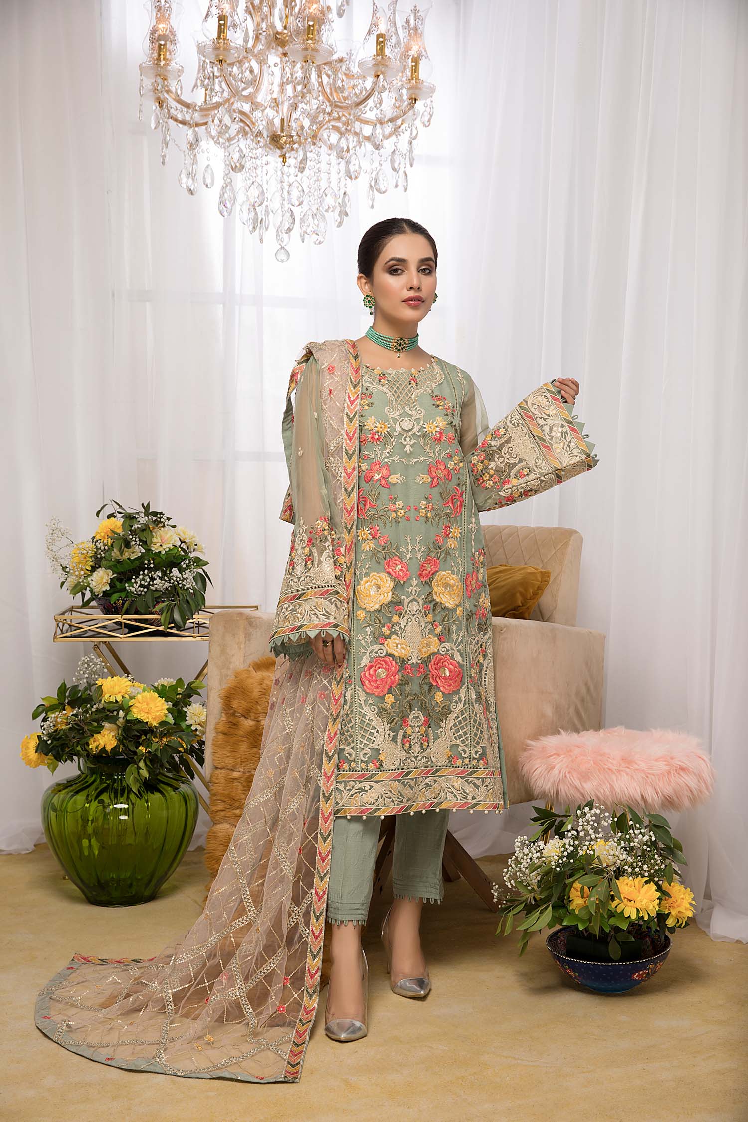Feel Green - Luxury Pret 4PC - Image 6