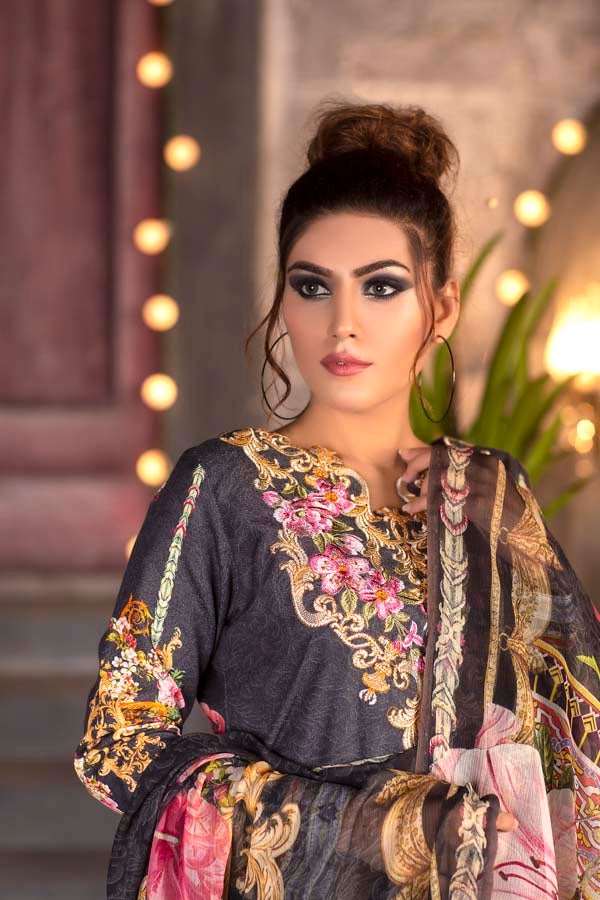 Feldgrau - DIGITAL PRINTED & EMBROIDERED KARANDI 3PC - Image 3