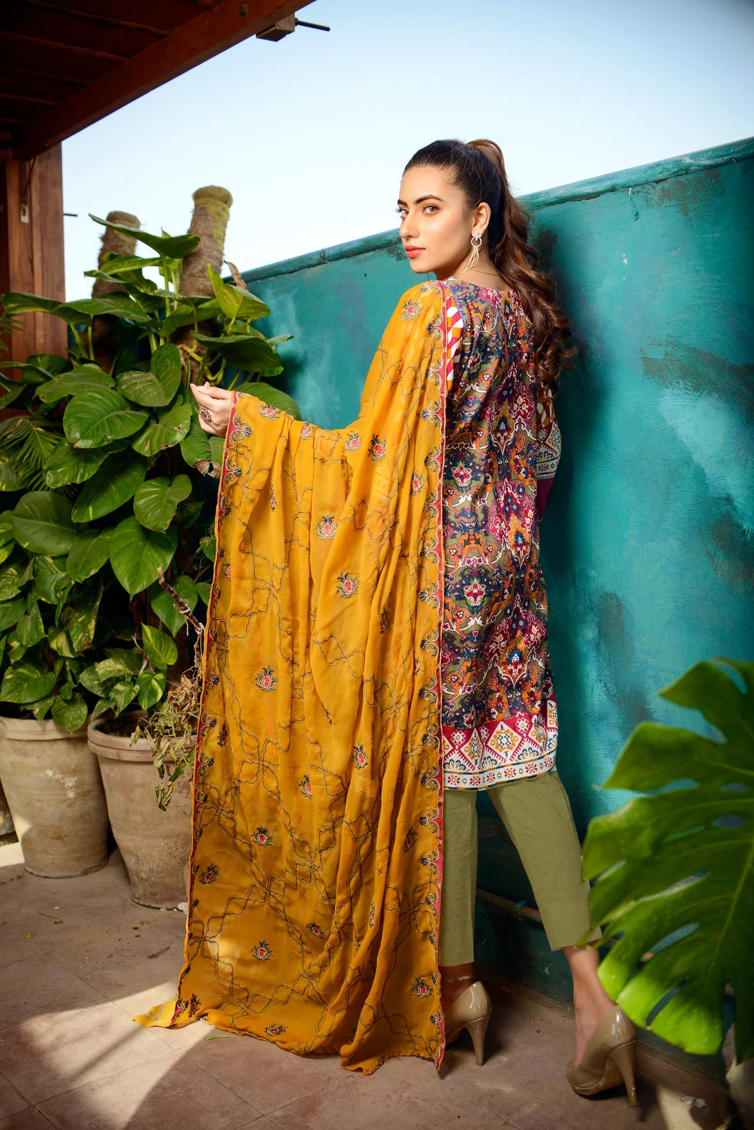 fern - Printed and Embroidered Lawn 3PC - Image 3