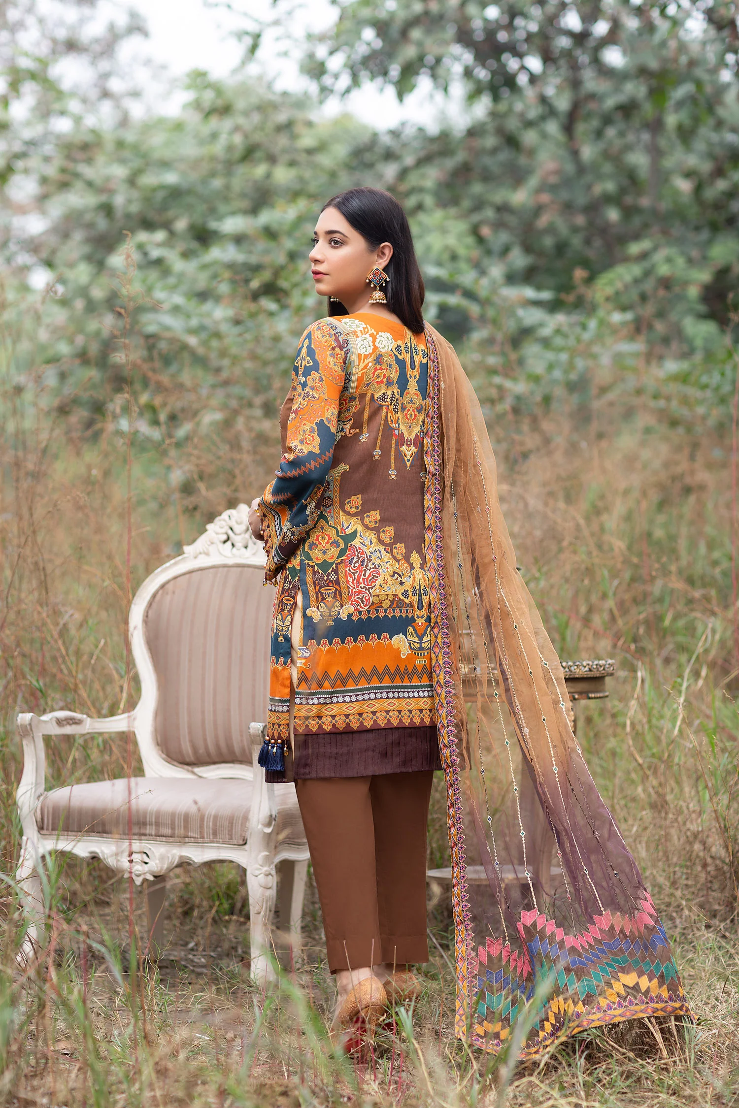 Fevin - Digital Embroidered Swiss Voil 3PC - Image 3