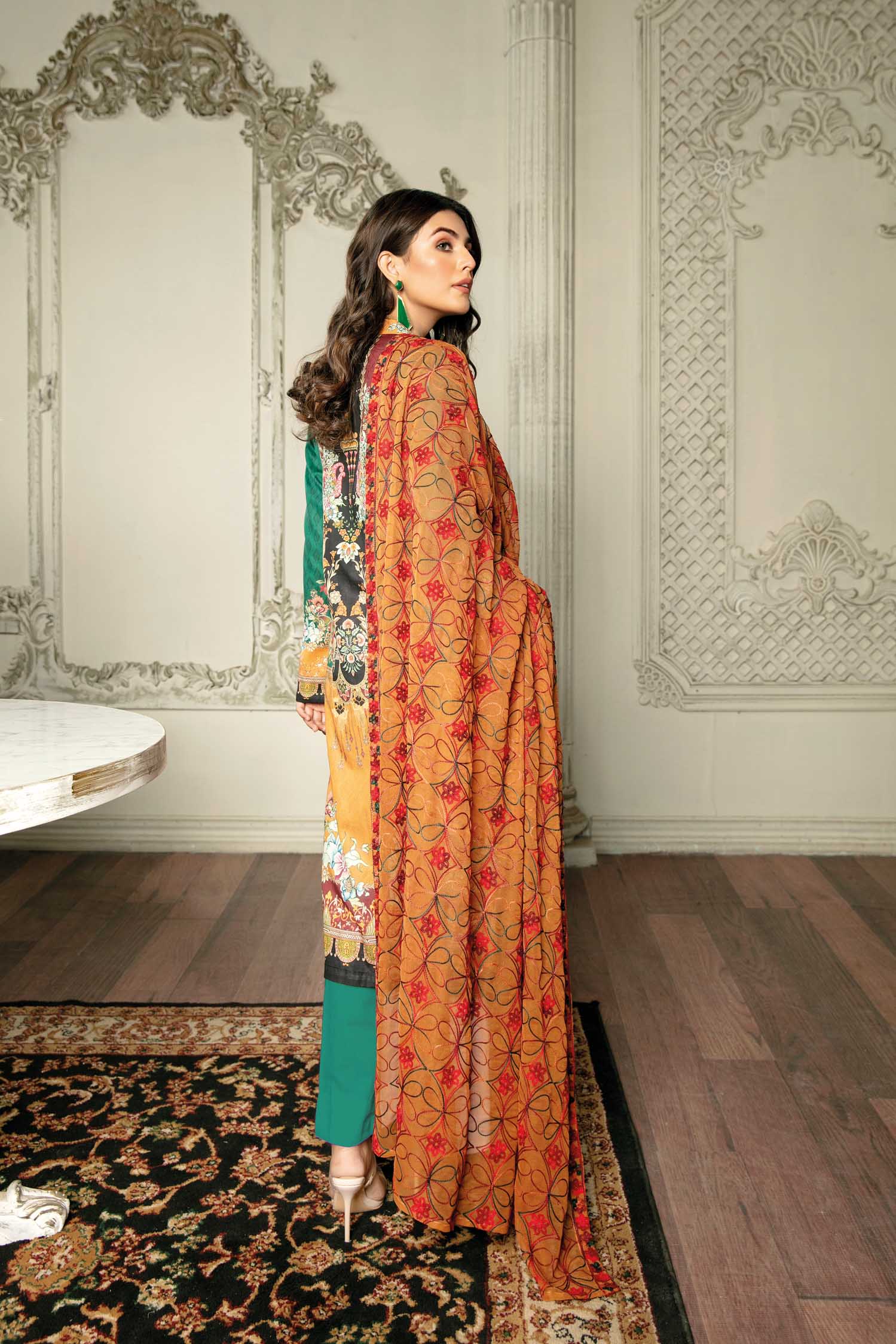 Field Glance  - Digital Printed & Embroidered Lawn 3PC - Image 2
