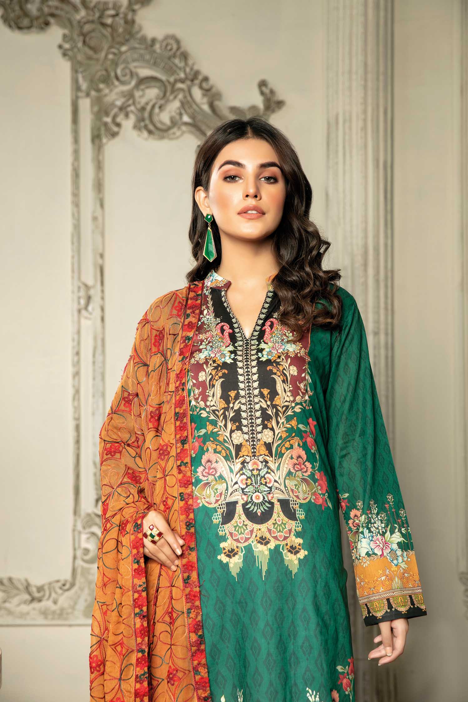 Field Glance  - Digital Printed & Embroidered Lawn 3PC - Image 4