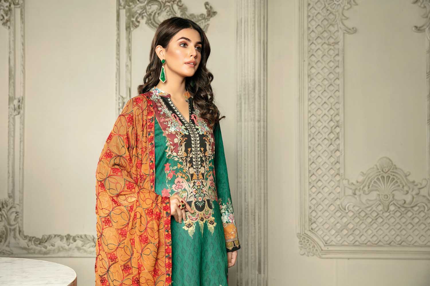 Field Glance  - Digital Printed & Embroidered Lawn 3PC - Image 5