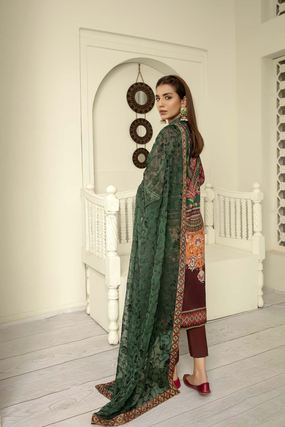 Fiercely - Digital Printed & Embroidered Lawn - Image 2