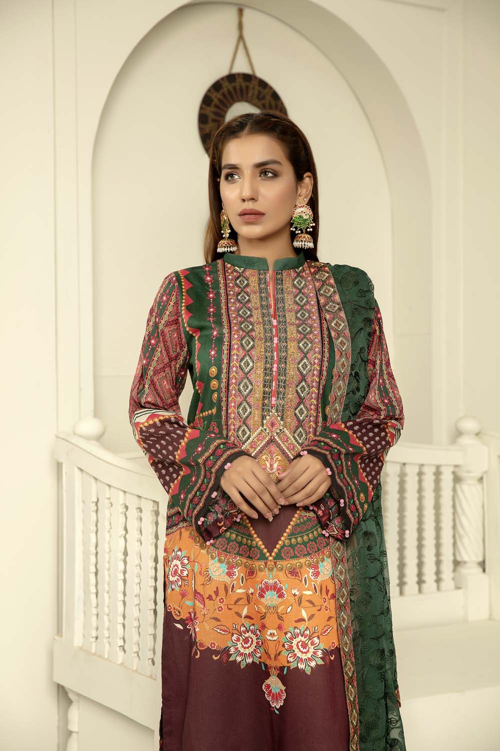 Fiercely - Digital Printed & Embroidered Lawn - Image 3