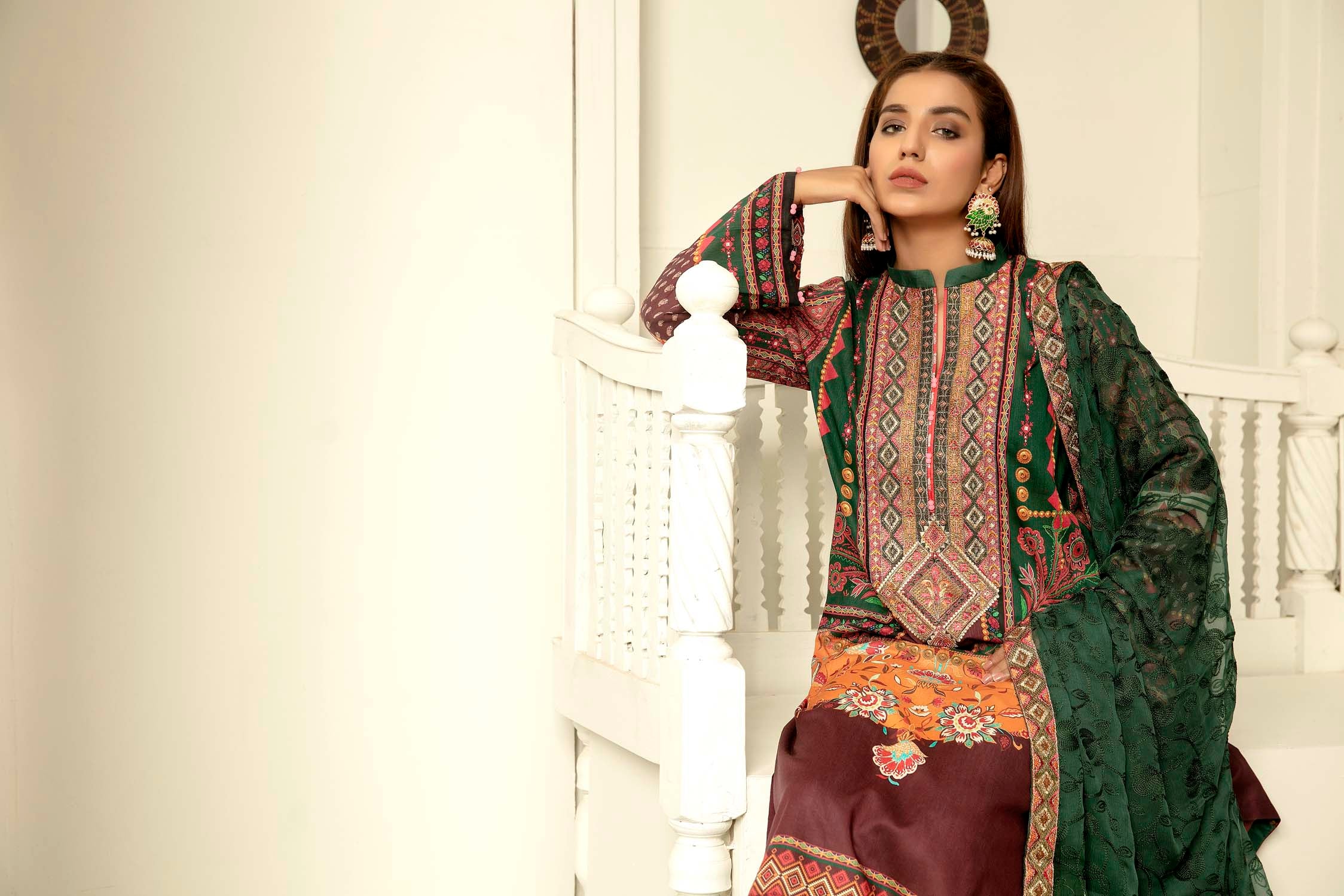 Fiercely - Digital Printed & Embroidered Lawn - Image 4