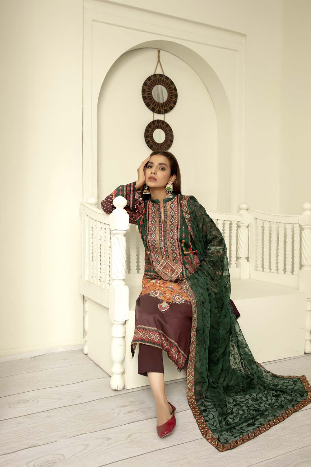 Fiercely - Digital Printed & Embroidered Lawn - Image 5