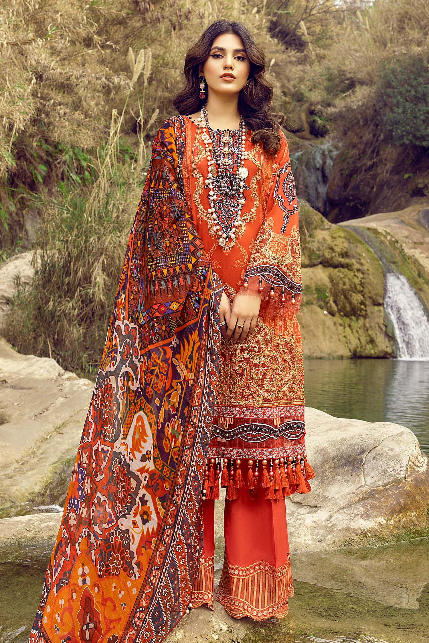 Flame - Exclusive Unstitch Lawn