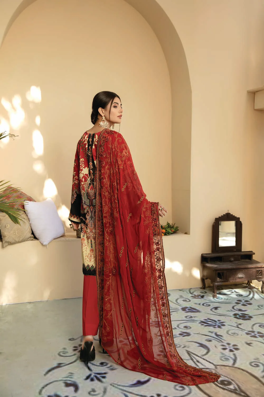 Flavoured - Digital Printed And Embroidered Suvic Lawn - Image 3