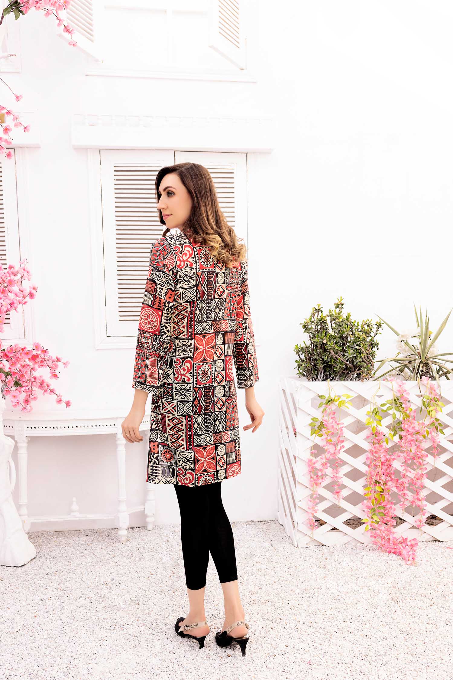 Flim - Digital Printed Stitched Lawn Kurti - Image 2