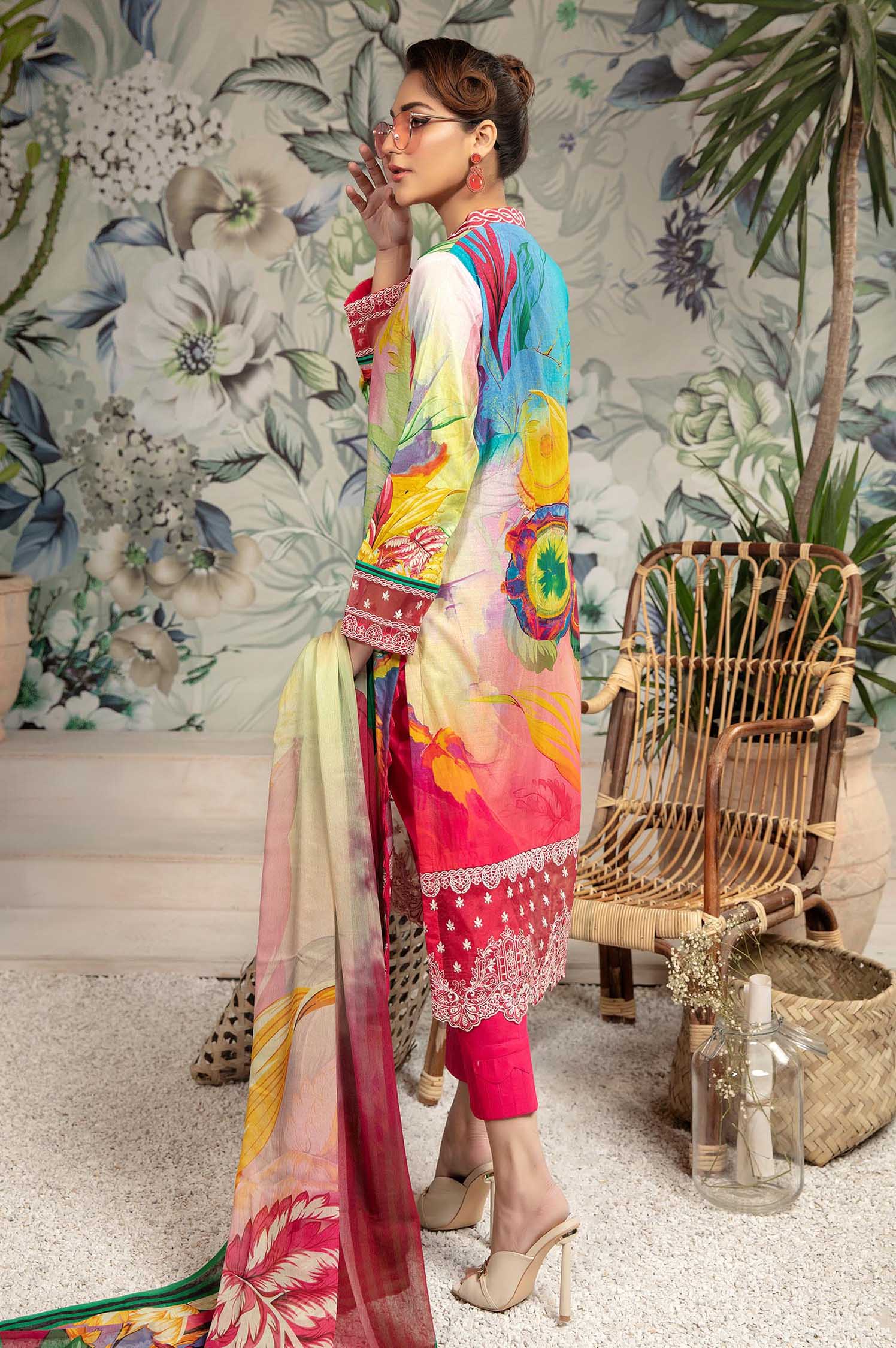 Floral Fusion - Printed & Embroidered Lawn 3PC - Image 2