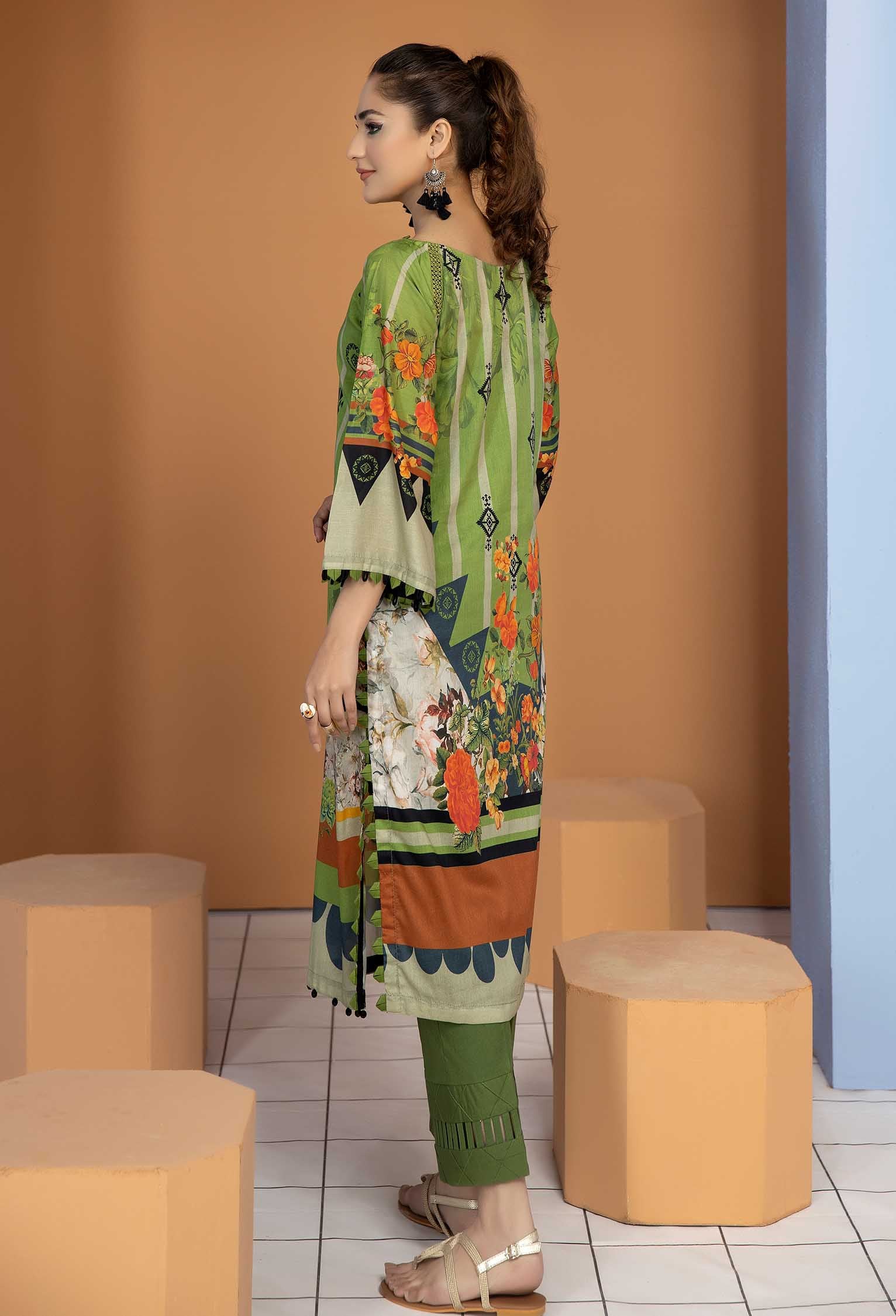 Flory Tree - Unstitch Lawn Kurti - Image 2