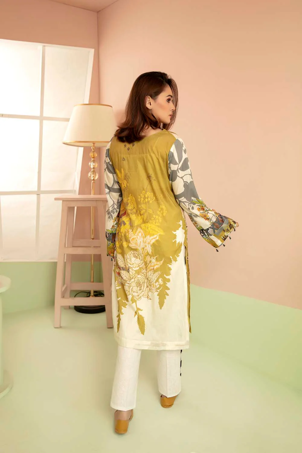 Flowery Quil - Printed Stitch Kurti - Image 3