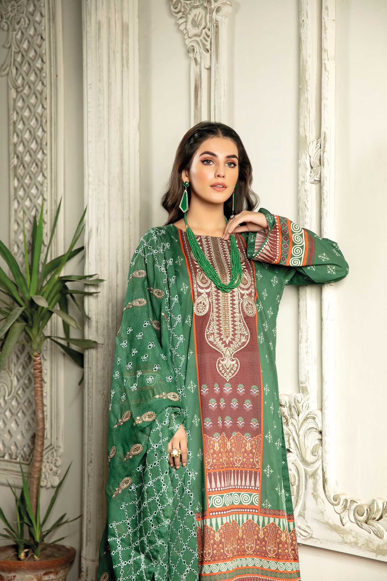 Forest Glance - Digital Printed & Embroidered Lawn 3PC - Image 2