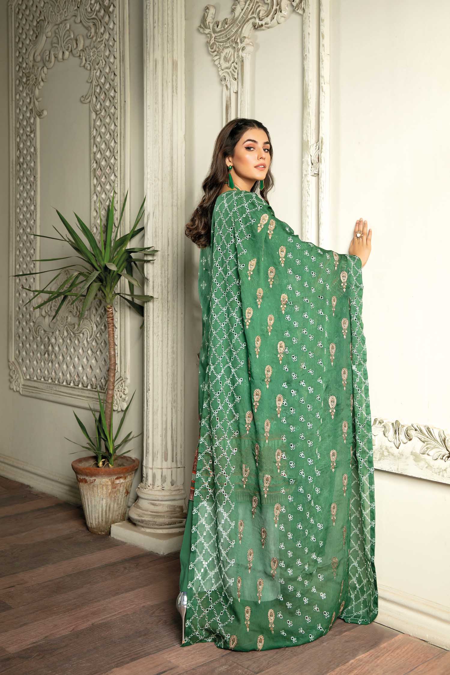 Forest Glance - Digital Printed & Embroidered Lawn 3PC - Image 4