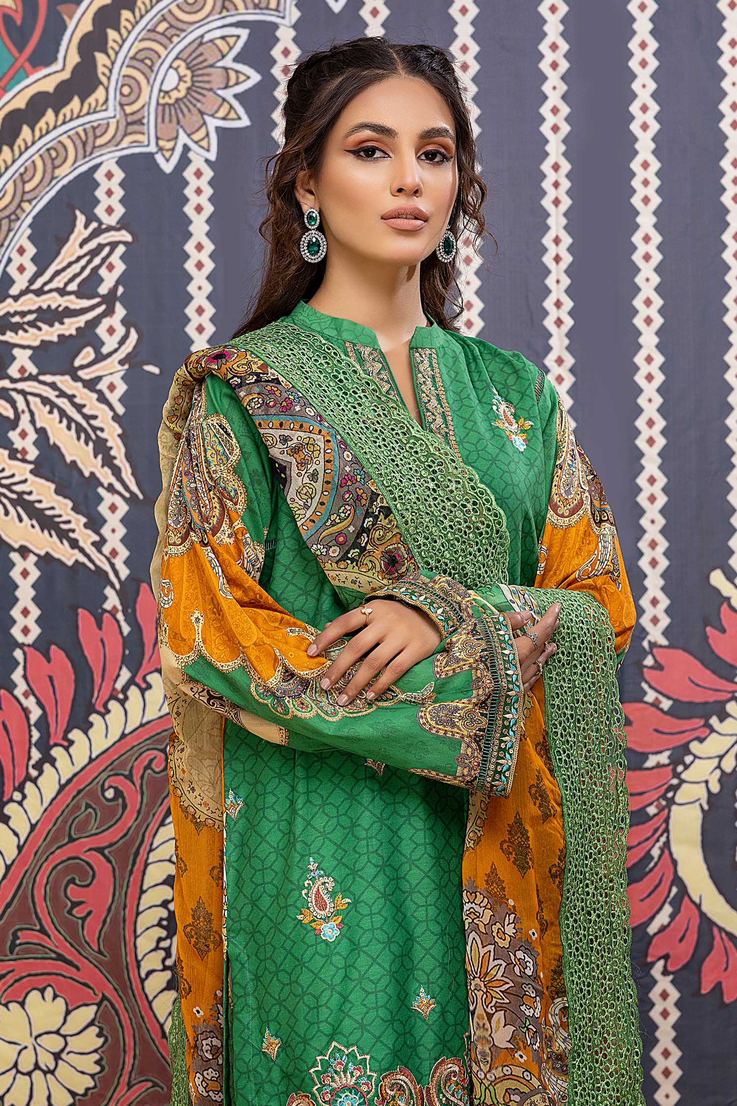 Forest Glory - Printed & Embroidered Lawn Pret 3PC - Image 3