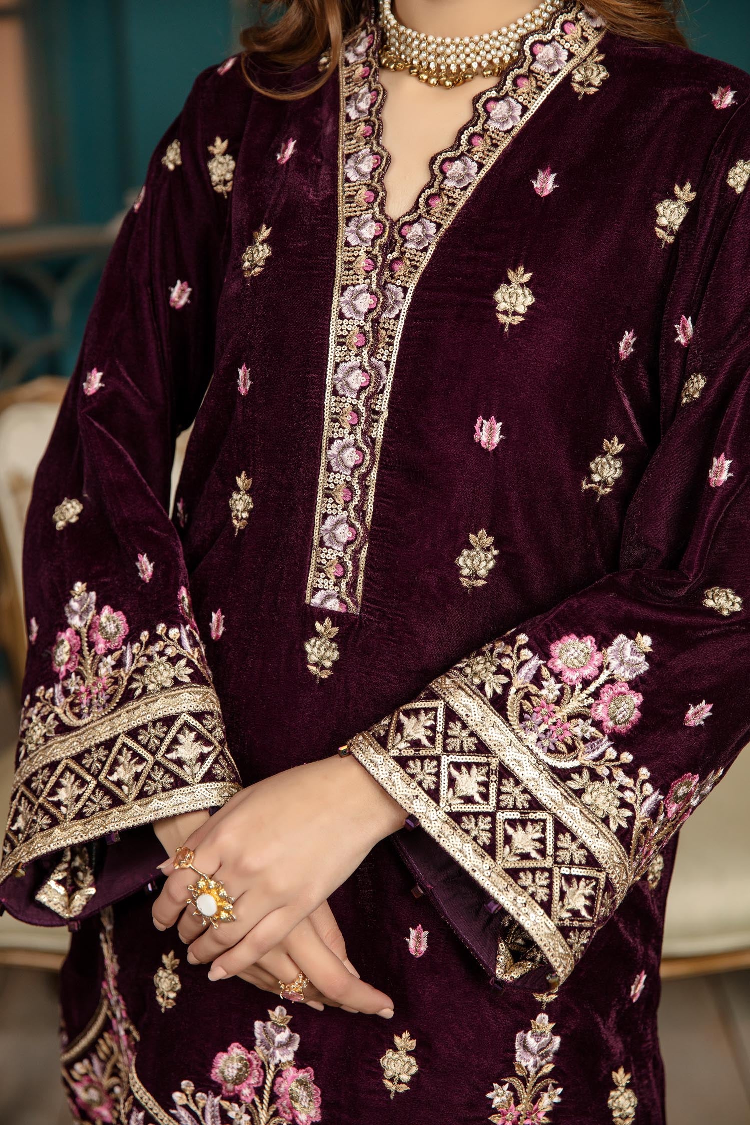 Fresh Joy - Stitched Embroidered Velvet 2PC - Image 5
