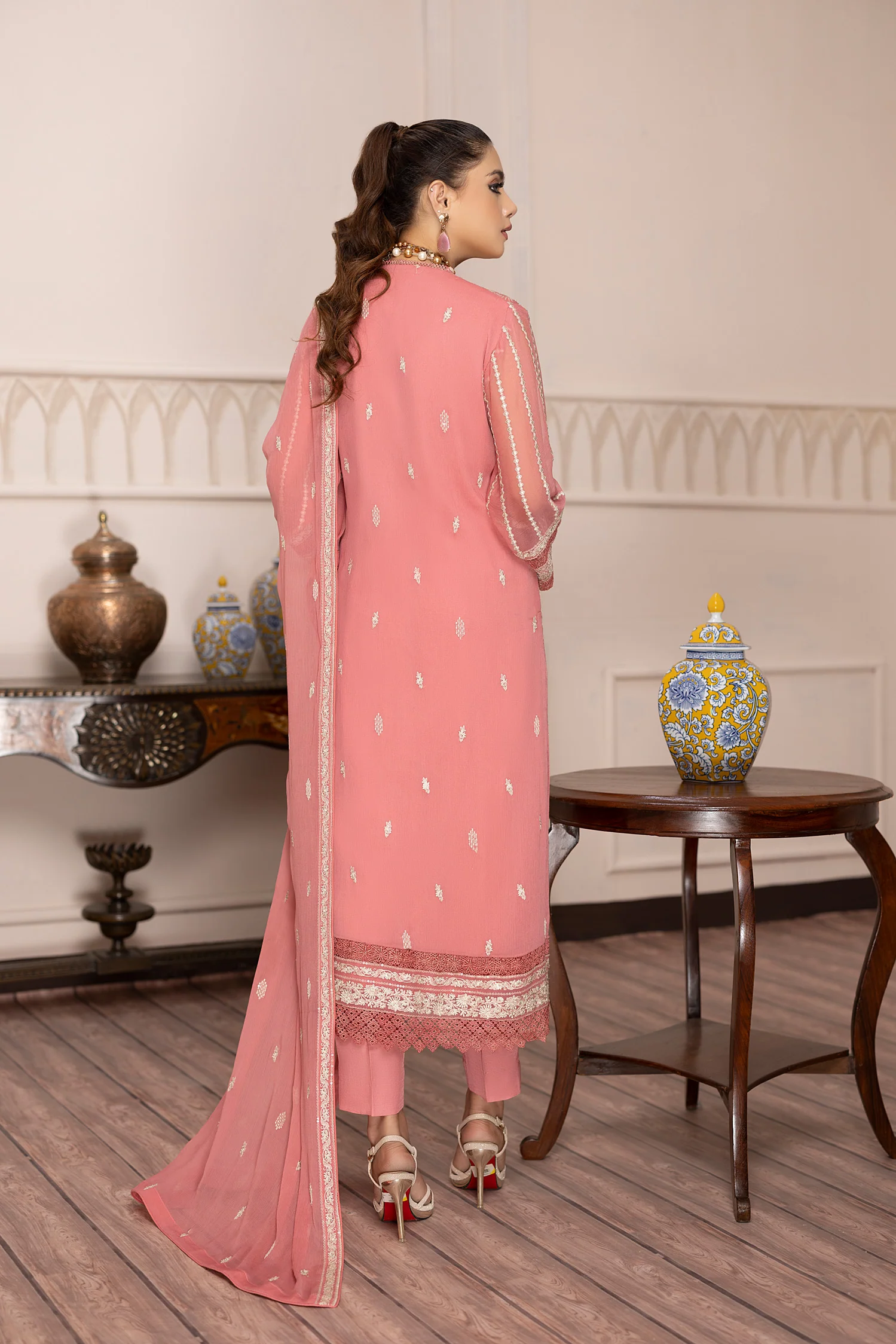 Frishia - Embroidered Chiffon Pret 3PC - Image 2
