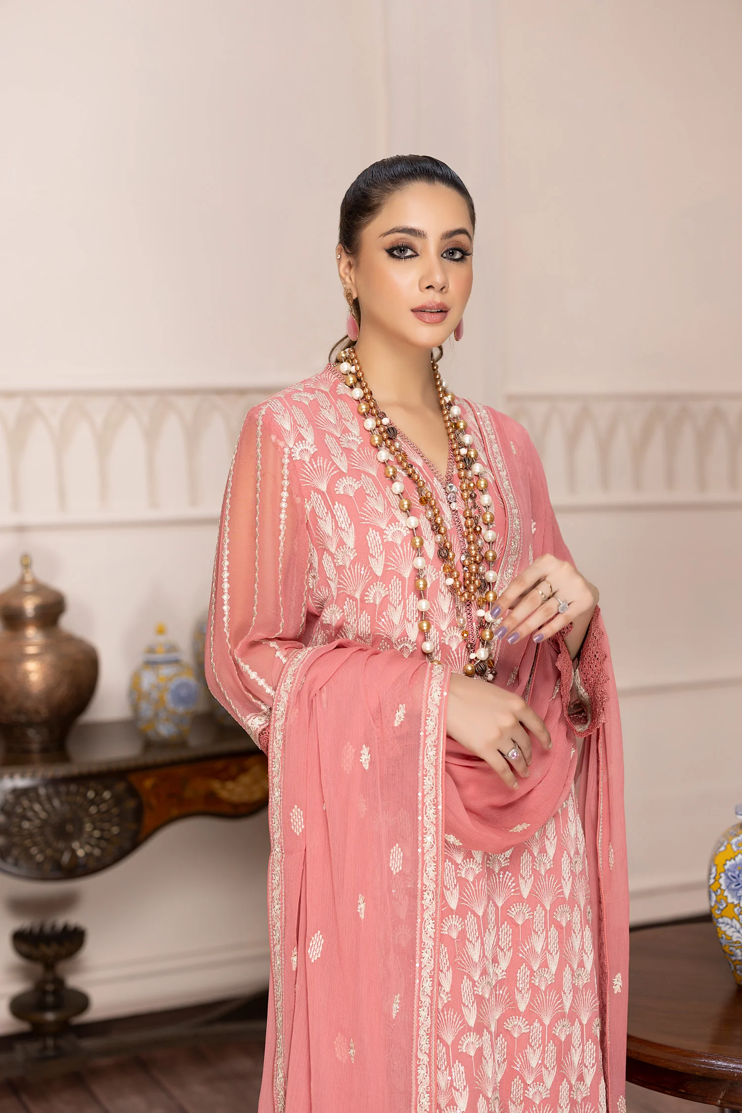 Frishia - Embroidered Chiffon Pret 3PC - Image 3