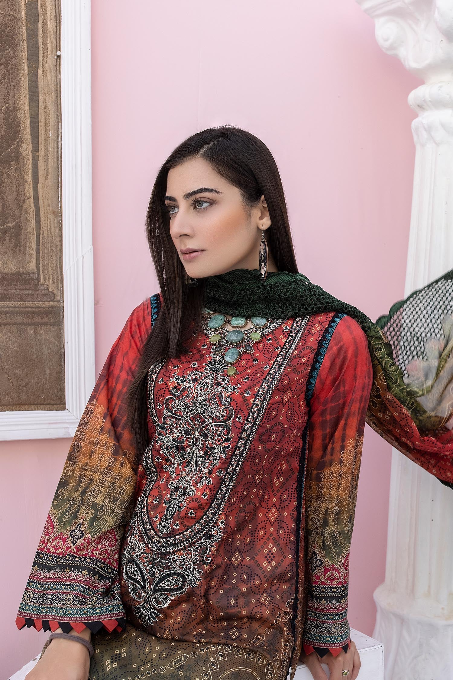 Fuzzy Wuzzy - Digital Printed & Embroidered Lawn - Image 3