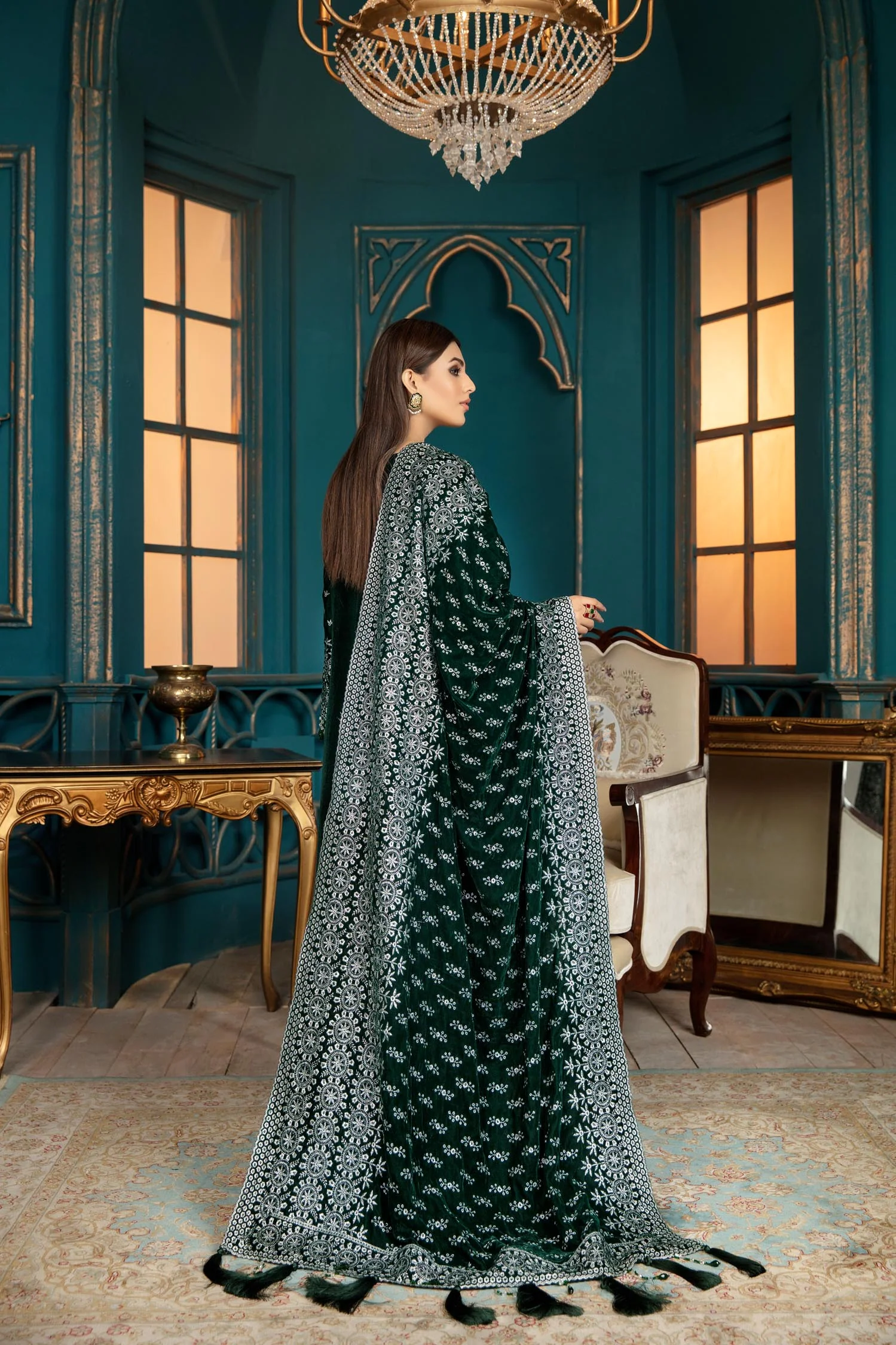 Gardenia - Embroidered Velvet 3 piece - Image 2
