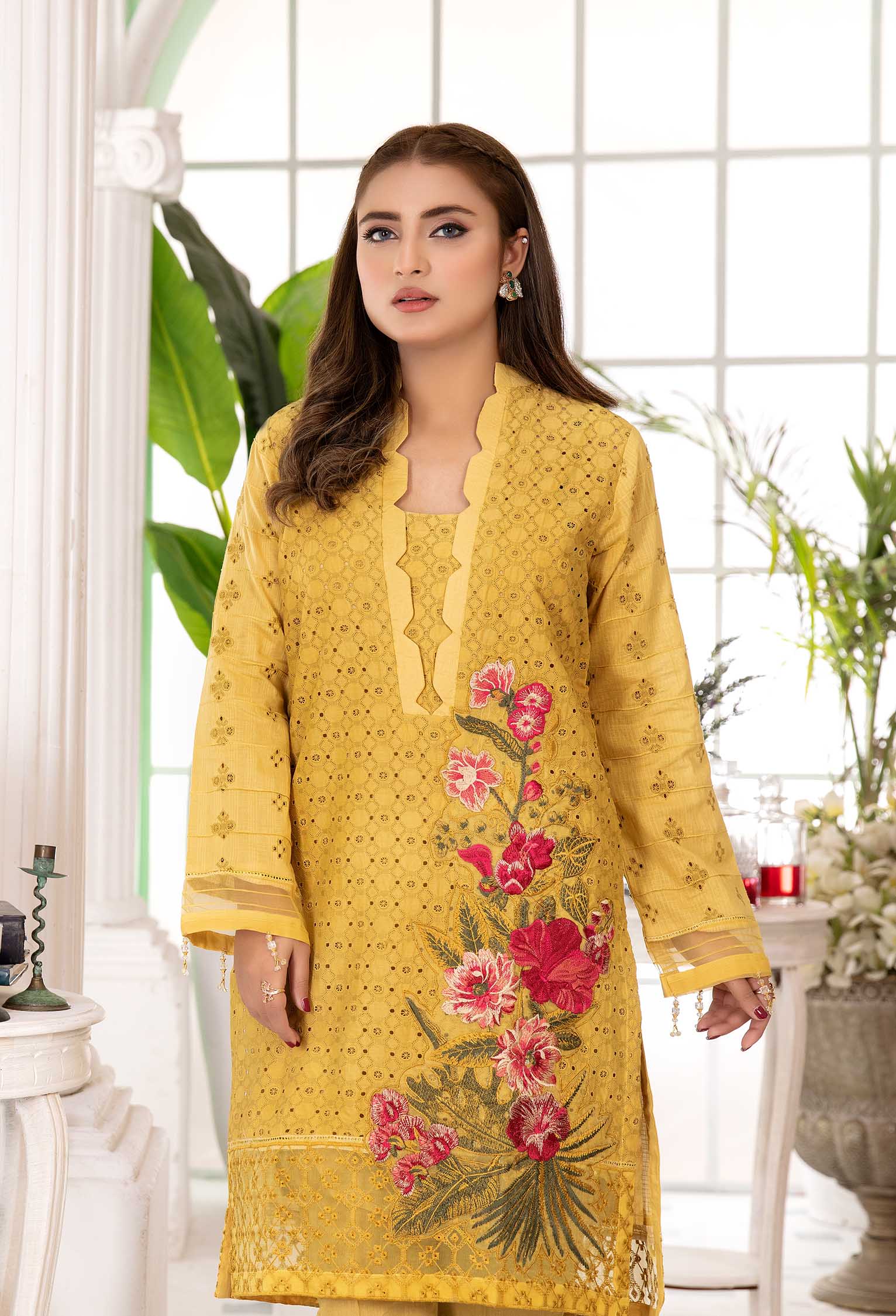 Garnola - Embroidered Stitch Chikankari Shirt - Image 3