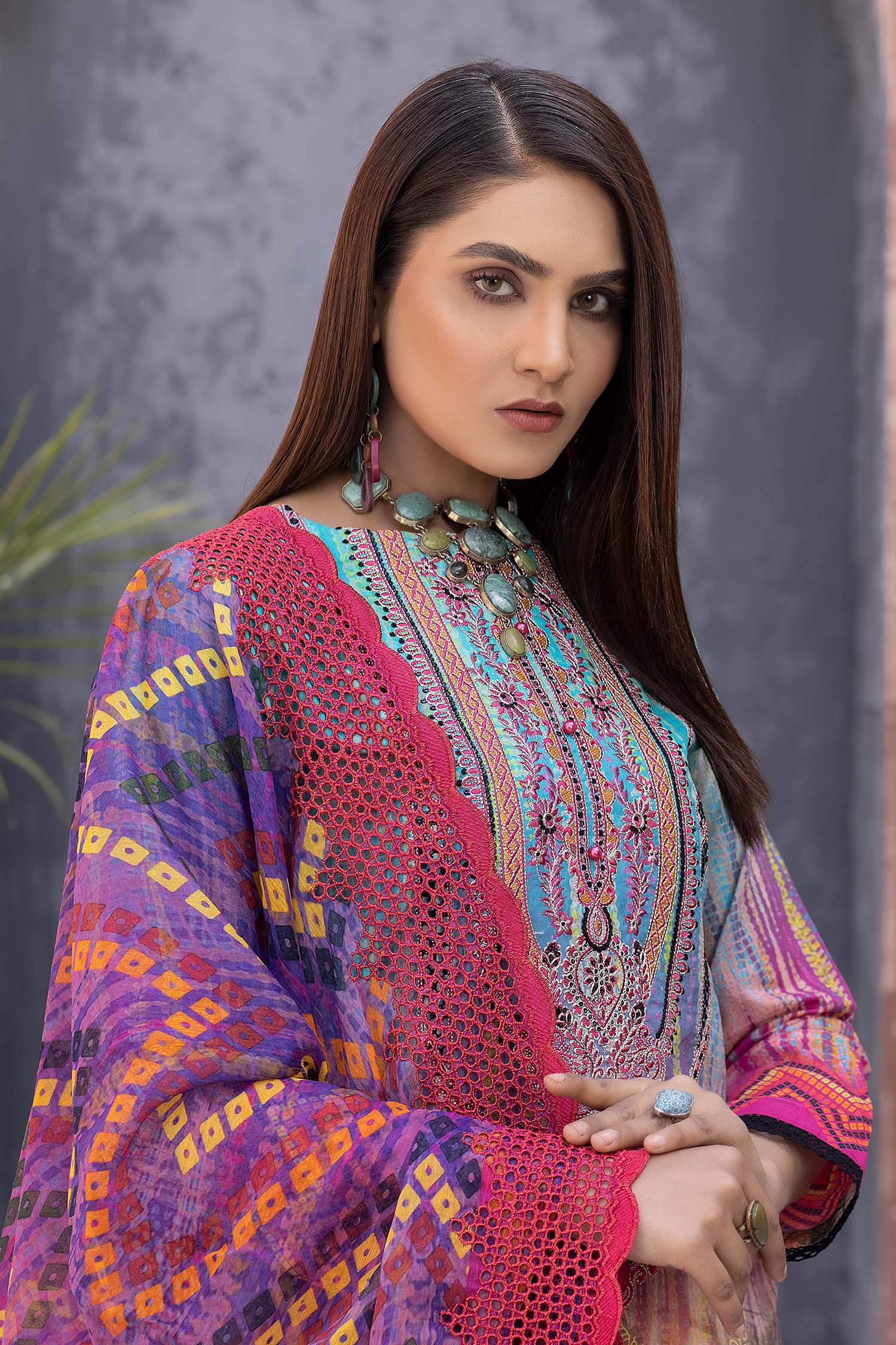 Glacier - Digital Printed & Embroidered Lawn - Image 3