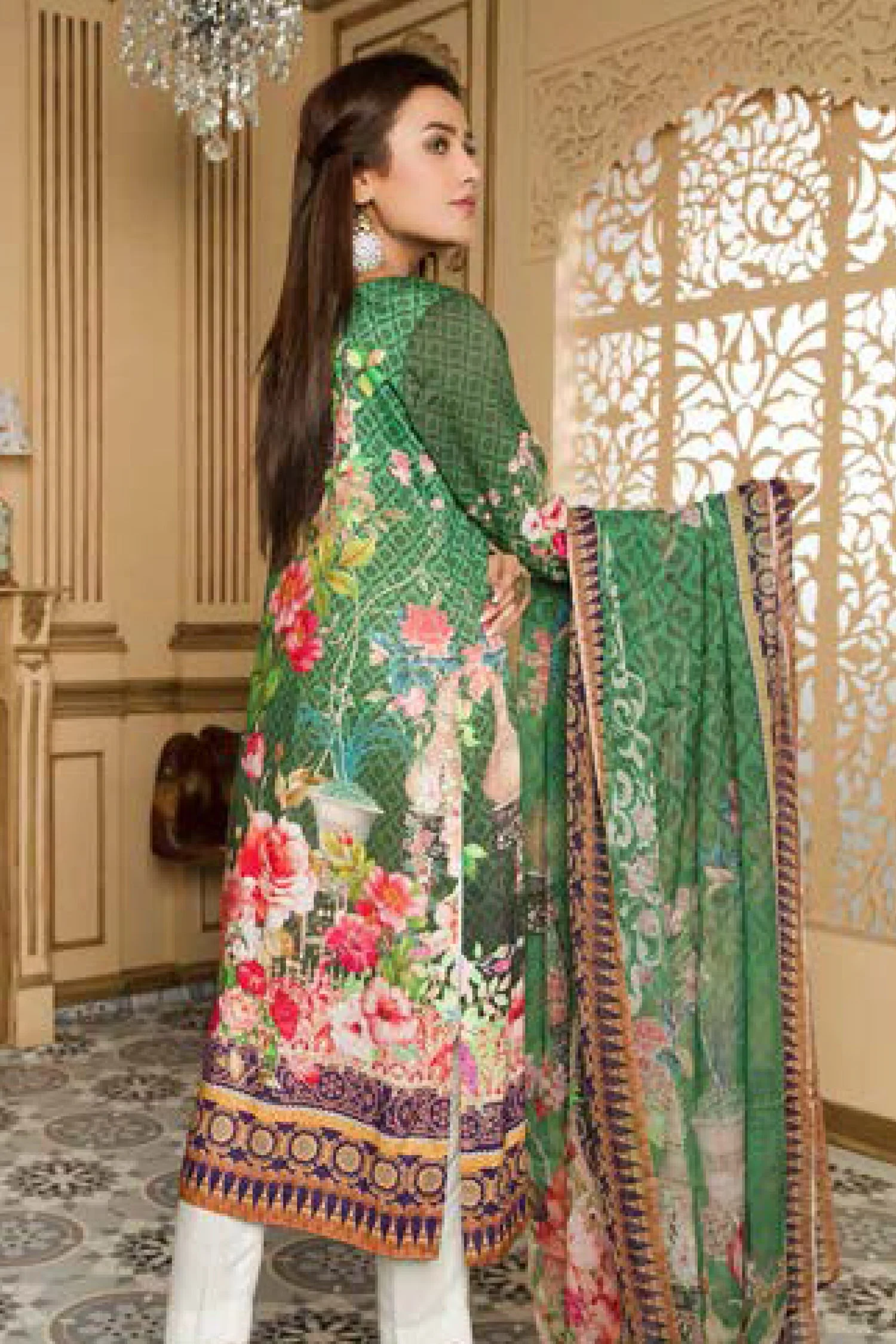 Glance - Digital Printed and Embroidered Linen 3PC - Image 2