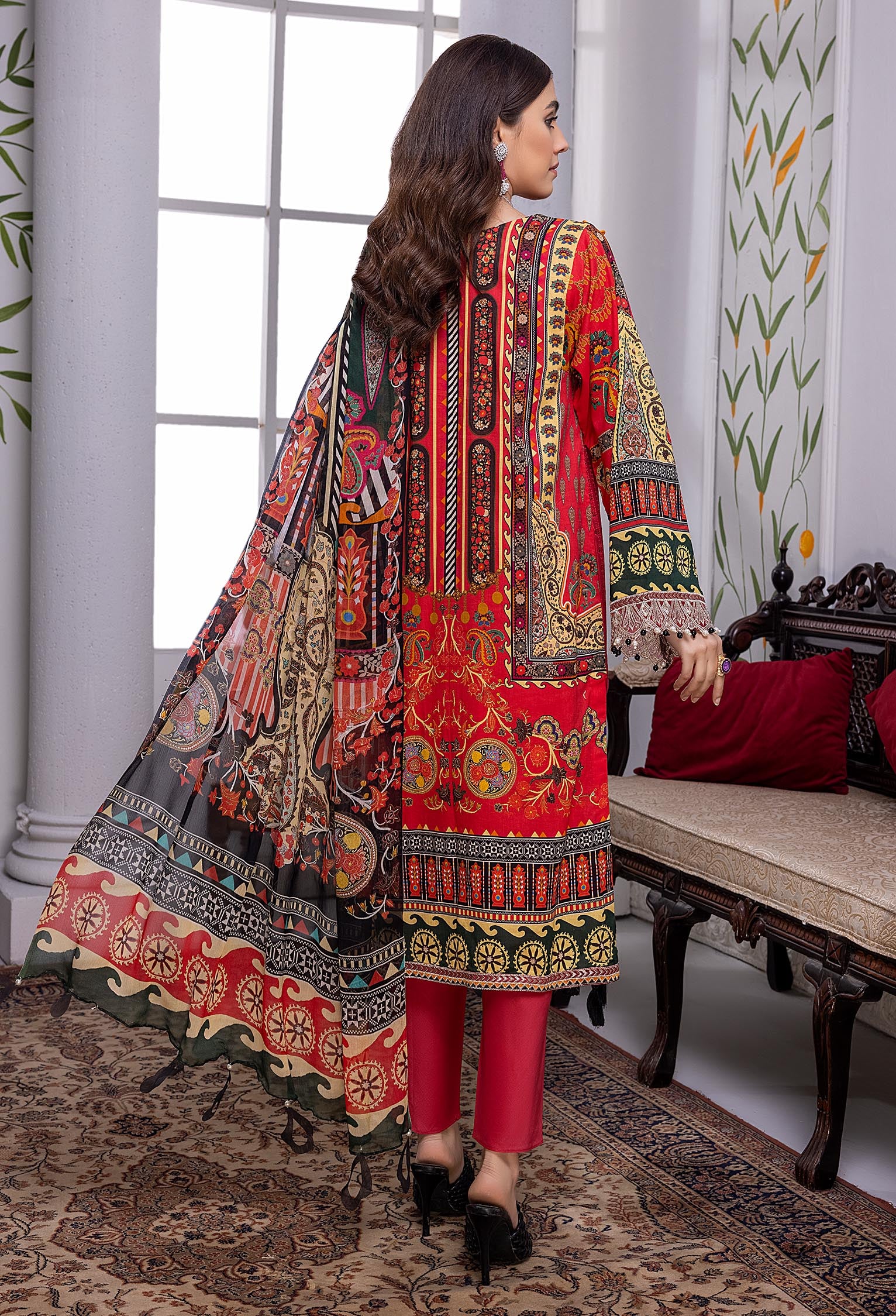 Glory Rose - Embroidered Chikankari Lawn 3PC - Image 2