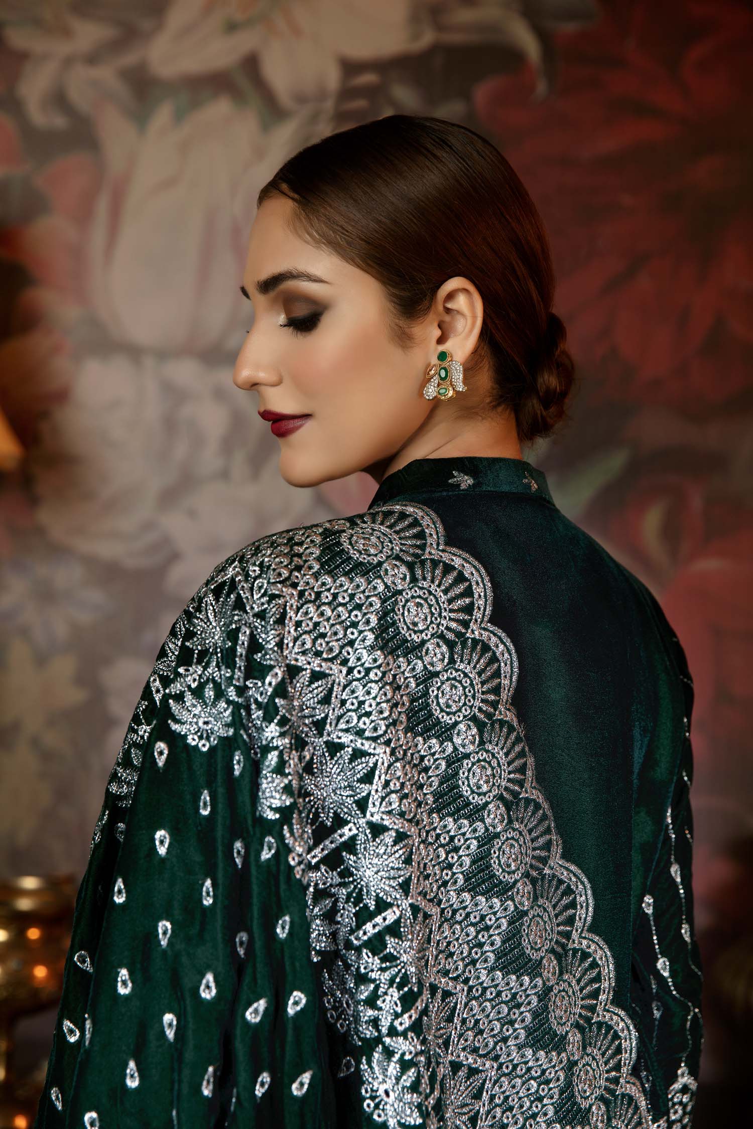 Glow Dots - Embroidered Velvet 3 Piece unstitch - Image 3