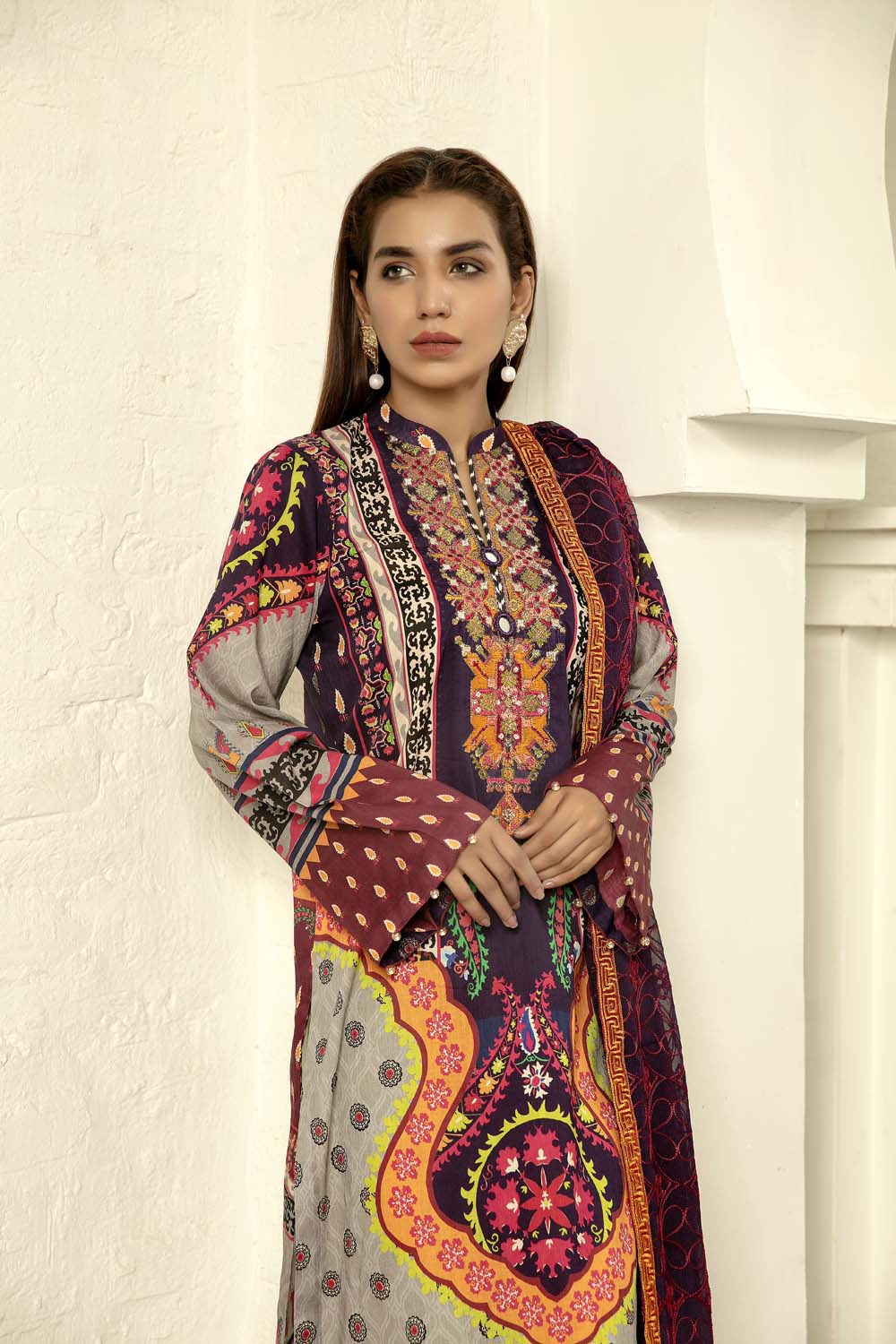 Gracia - Digital Printed & Embroidered Lawn - Image 4