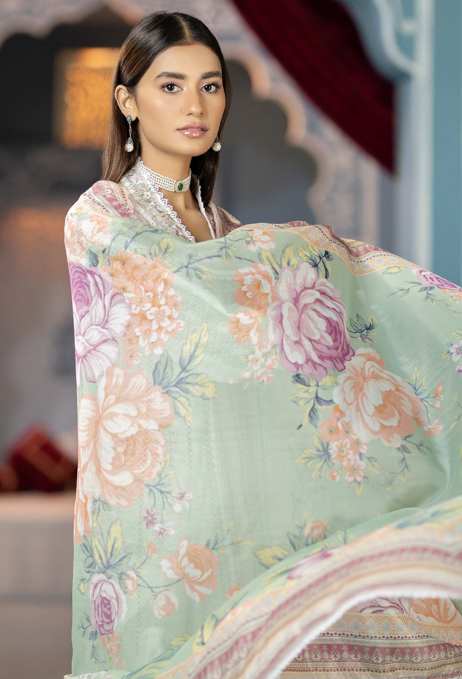 Gradient Breeze - Chikankari Unstitched - Image 3