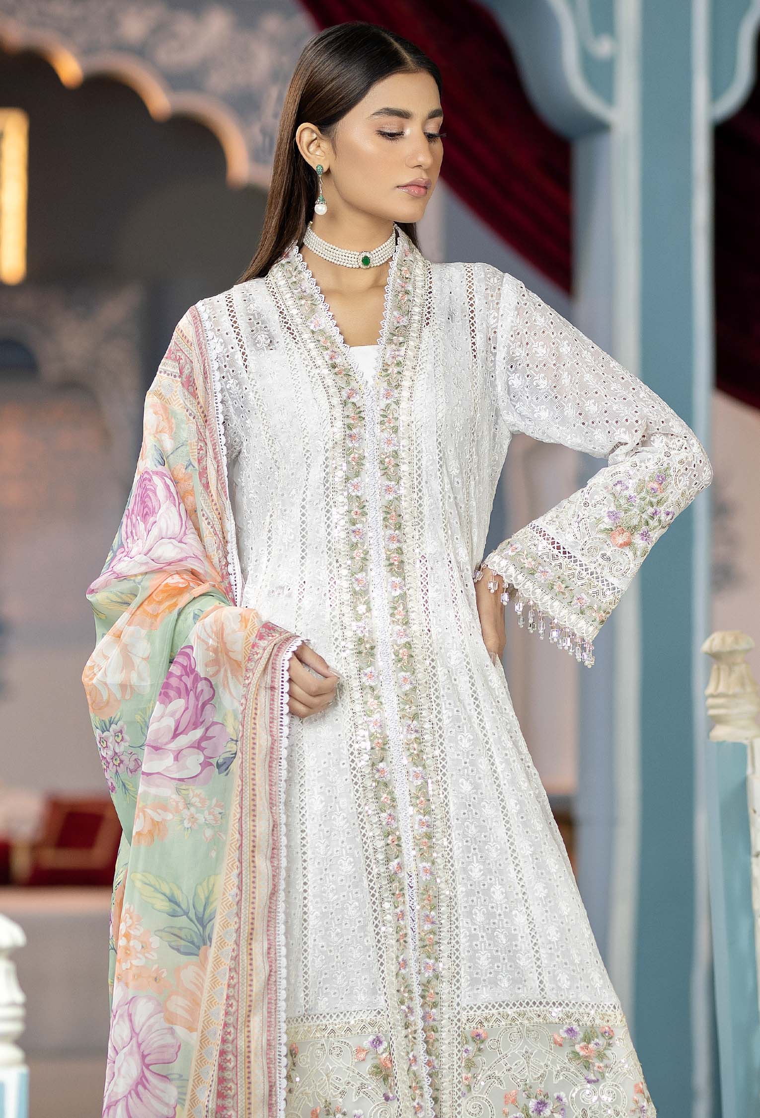 Gradient Breeze - Chikankari Unstitched - Image 4