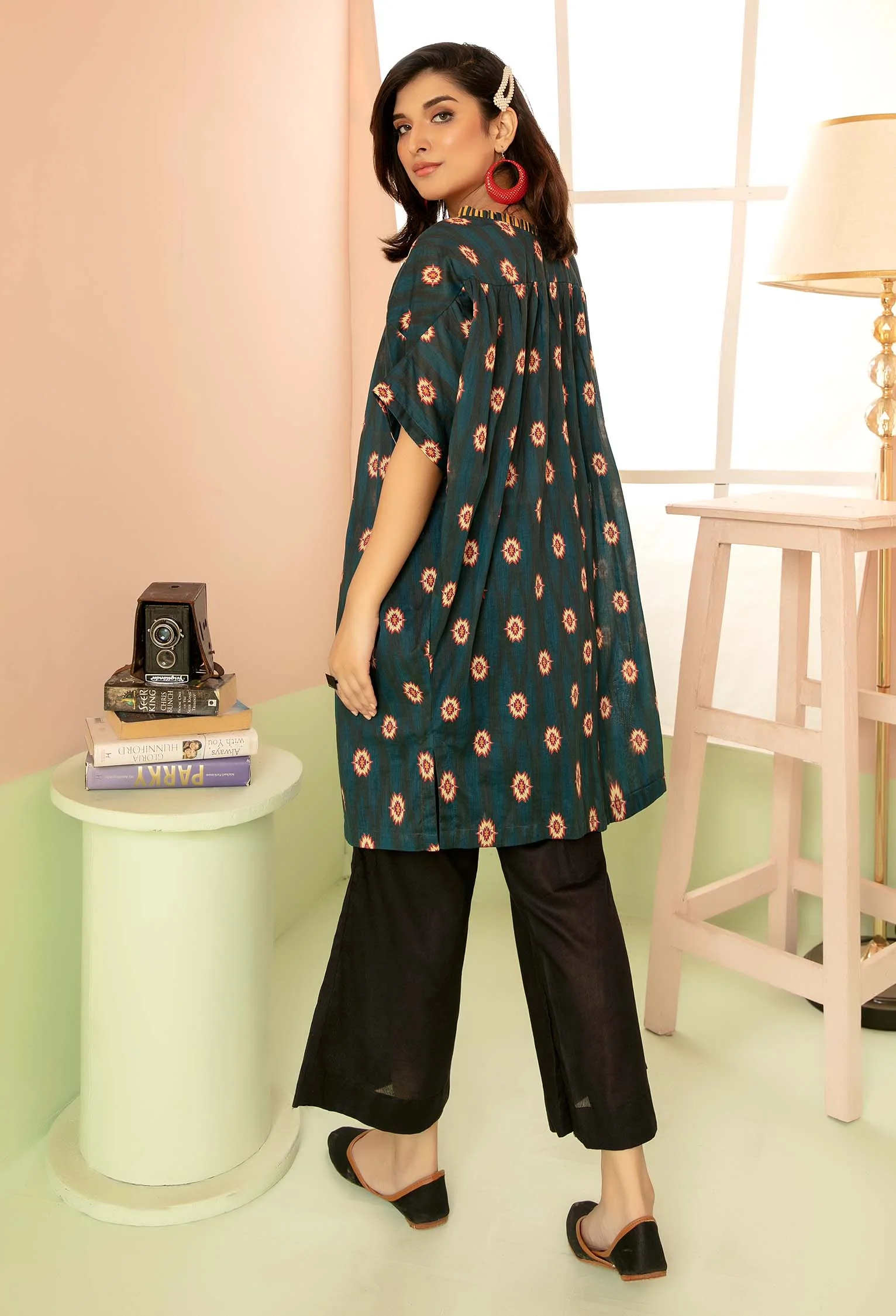 Green Gator - Digital Printed Stitched Lawn Kurti - Image 2