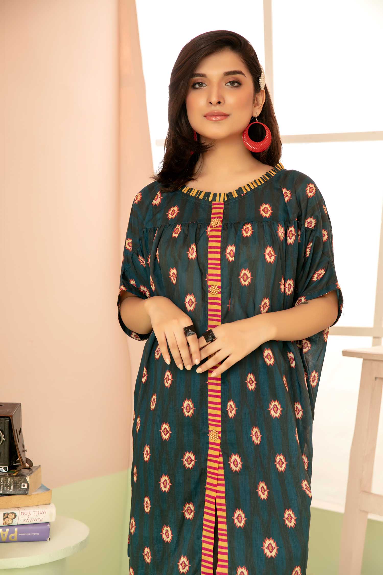 Green Gator - Digital Printed Stitched Lawn Kurti - Image 3