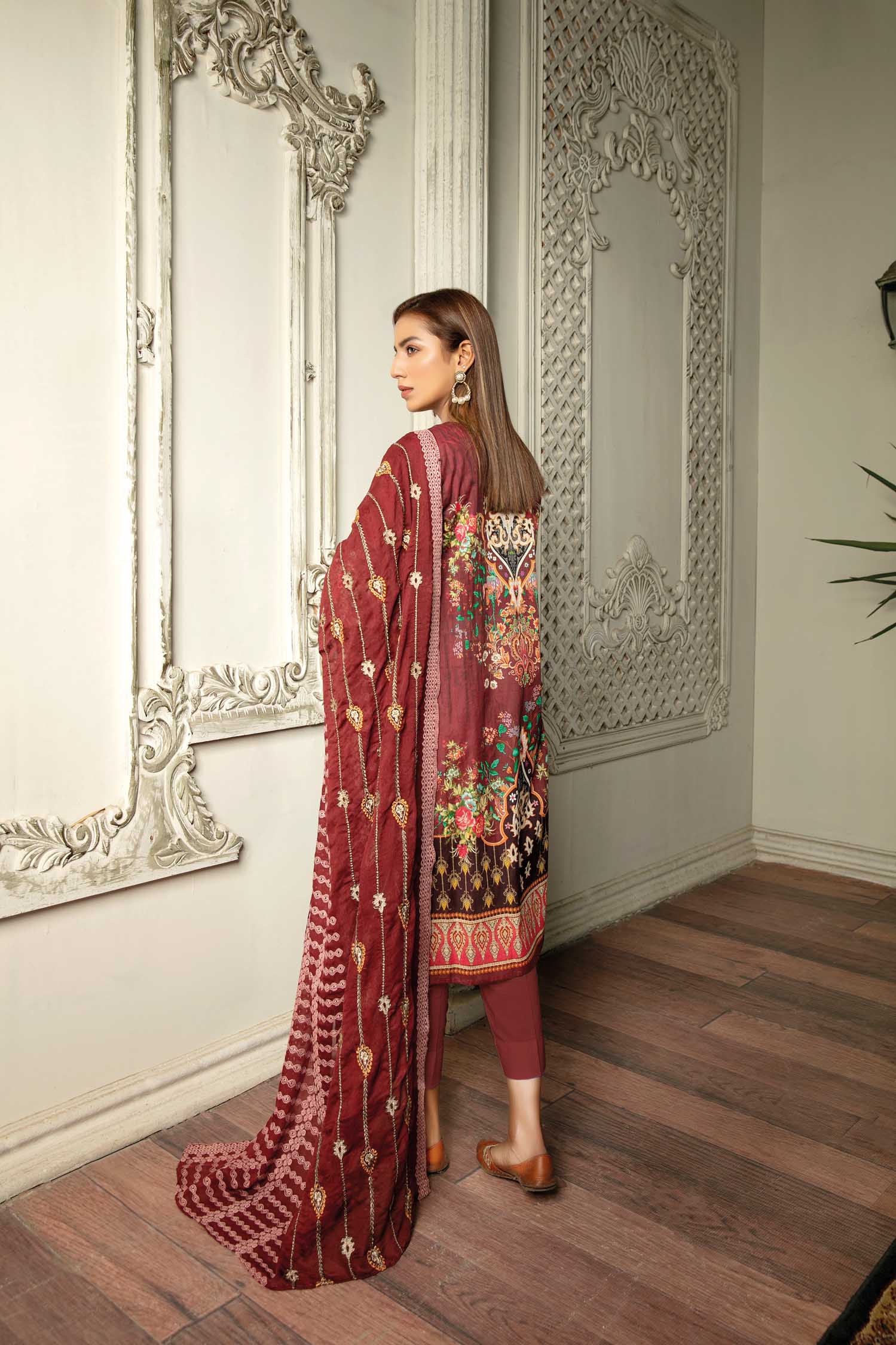 Greez Rose - Digital Printed & Embroidered Lawn 3PC - Image 4
