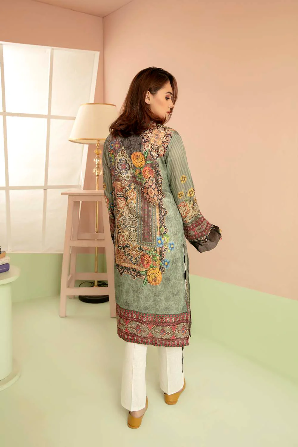 Gresin - Printed Stitch Kurti - Image 3